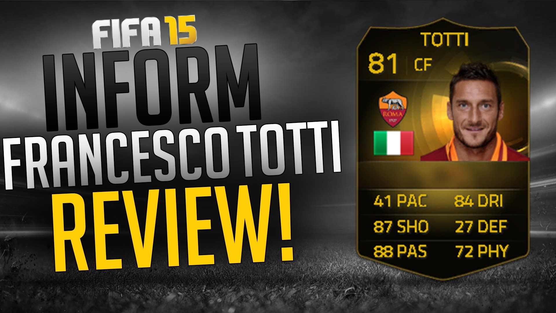 Francesco Totti, FIFA 15, Inform, Carta giocatore, Full HD, sfondo Windows 11