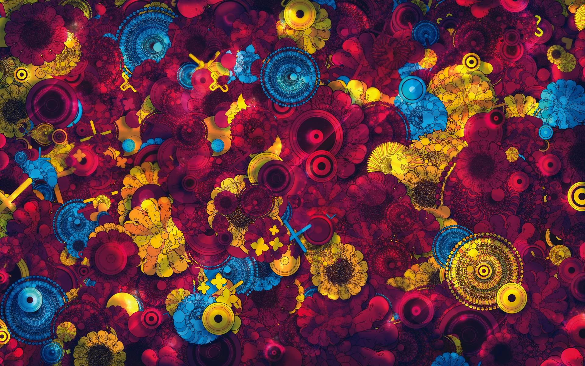 Arte psichedelica, Cerchi, Colori vivaci, 1920x1200, sfondo MacBook Pro