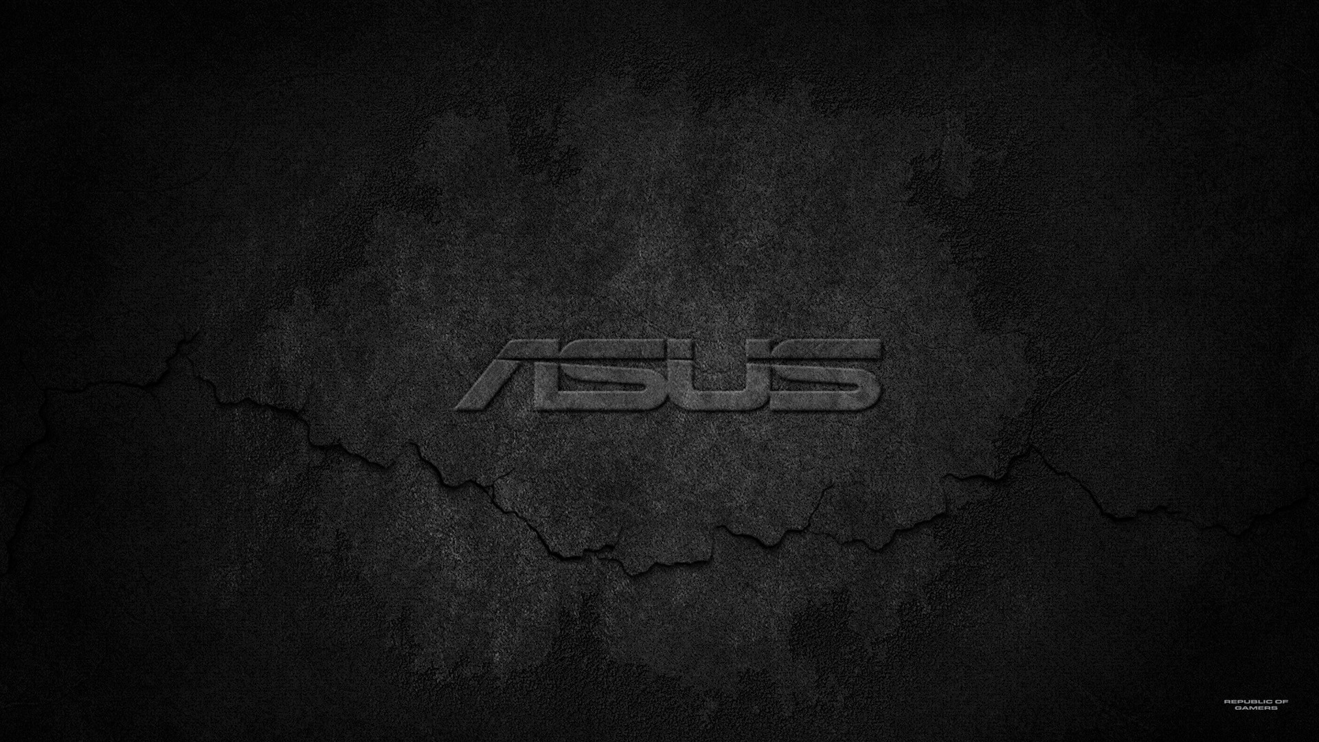 ASUS, Logo, Pietra crepata, Grigio scuro, 16:9 Full HD, sfondo widescreen