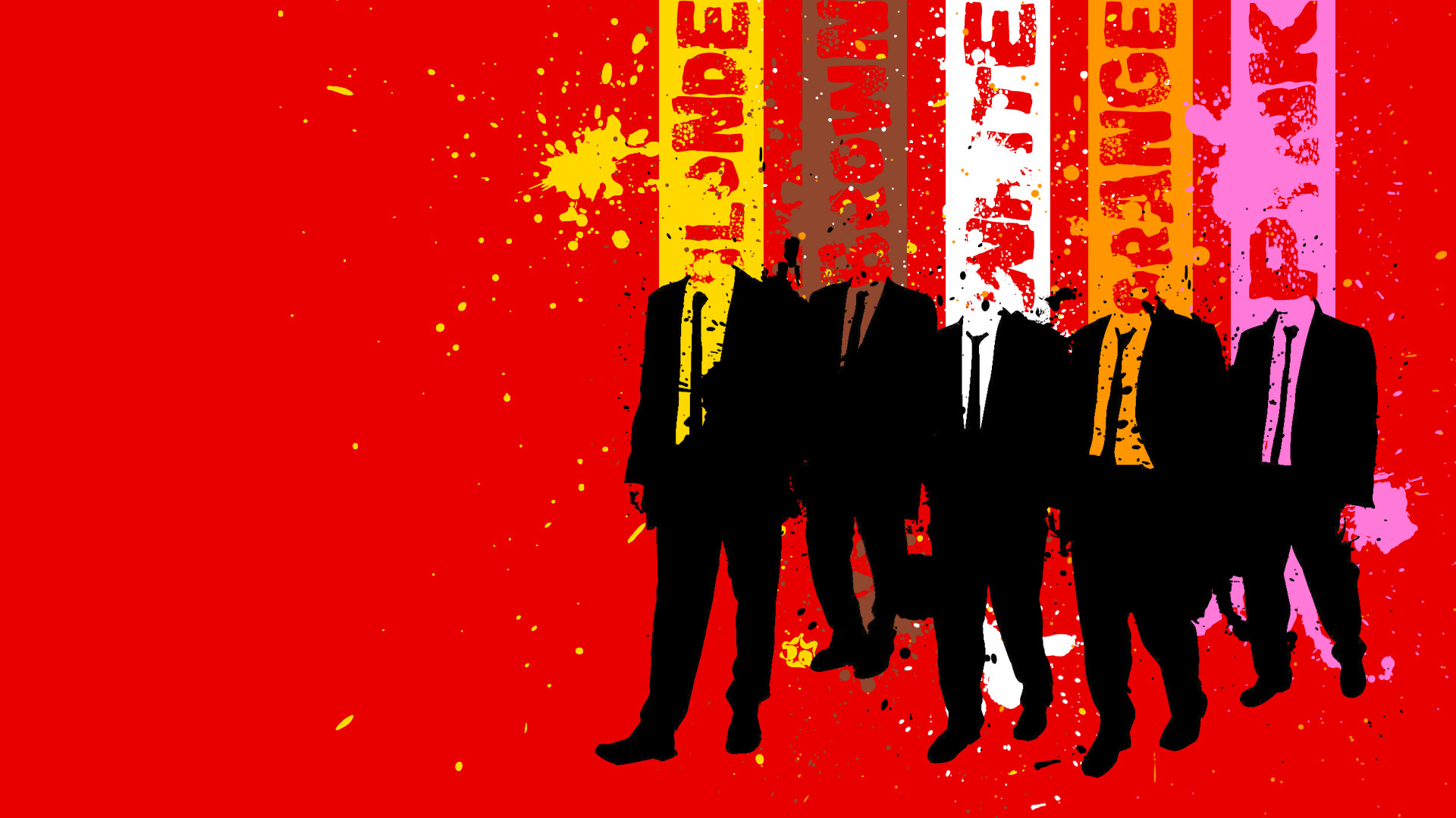 Le iene, Reservoir Dogs, Silhouette, Rosso, Poster, 1920x1080, sfondo per PC