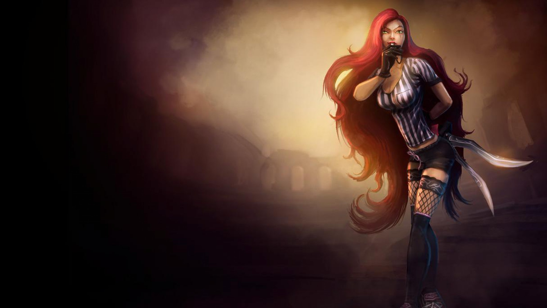 Katarina, Katarina Cartellino Rosso, League of Legends, Lame, Full HD, sfondo Windows 11