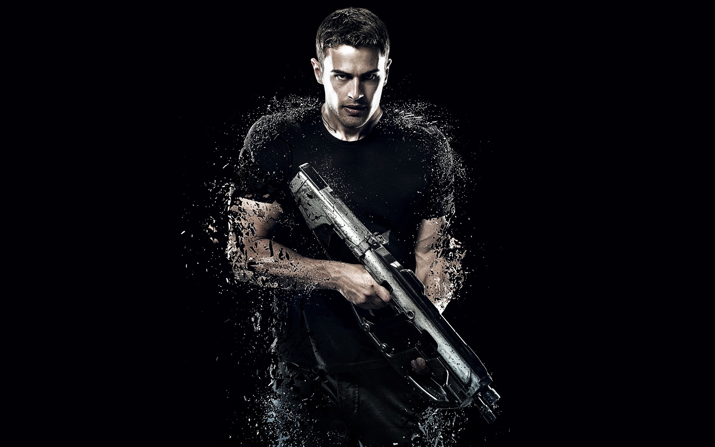 Divergent, Theo James, Quattro, Fucile, 2K, sfondo per PC