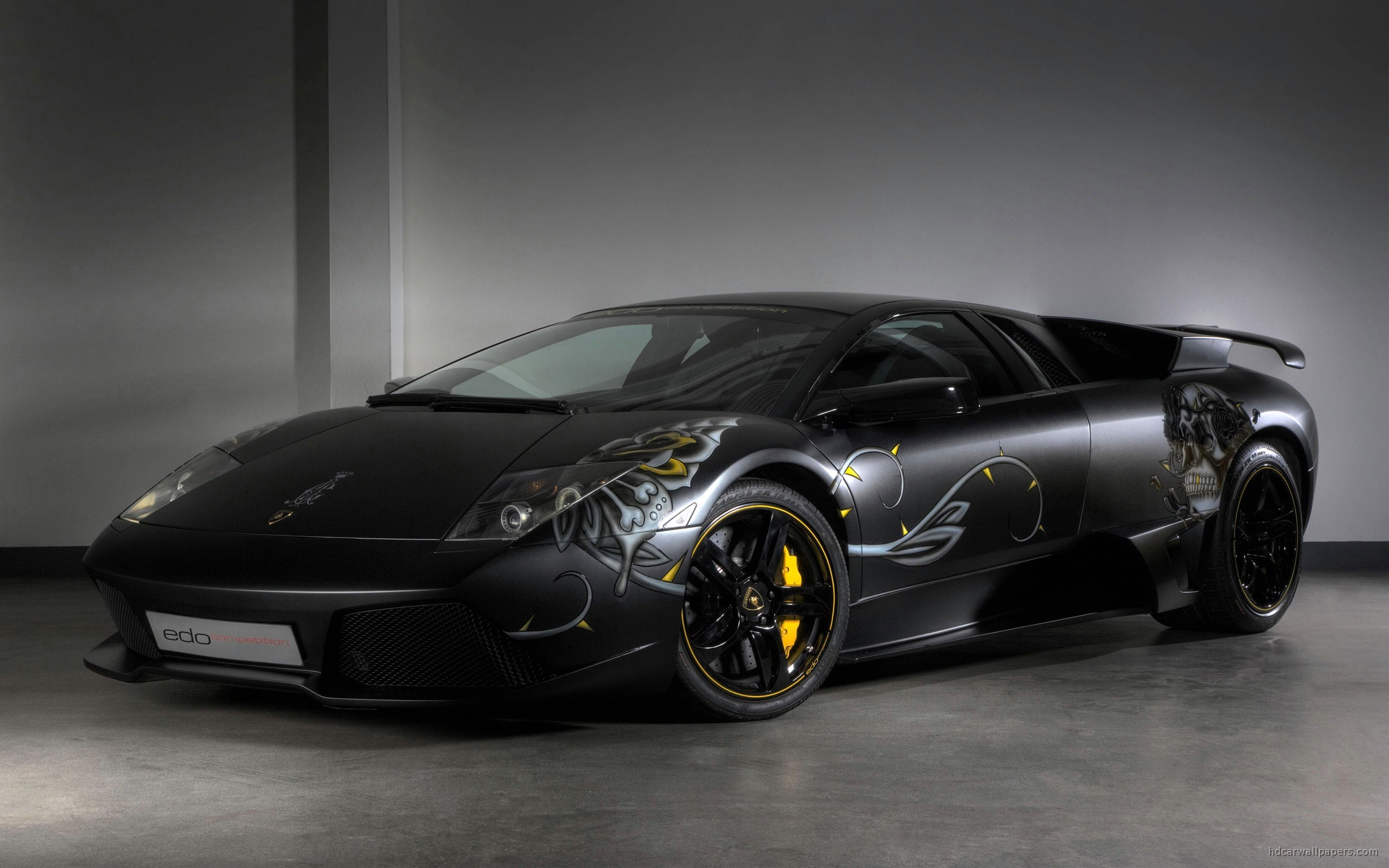 Lamborghini Murciélago, Nero, Grafica a drago, Studio, 2K 1600p, sfondo desktop