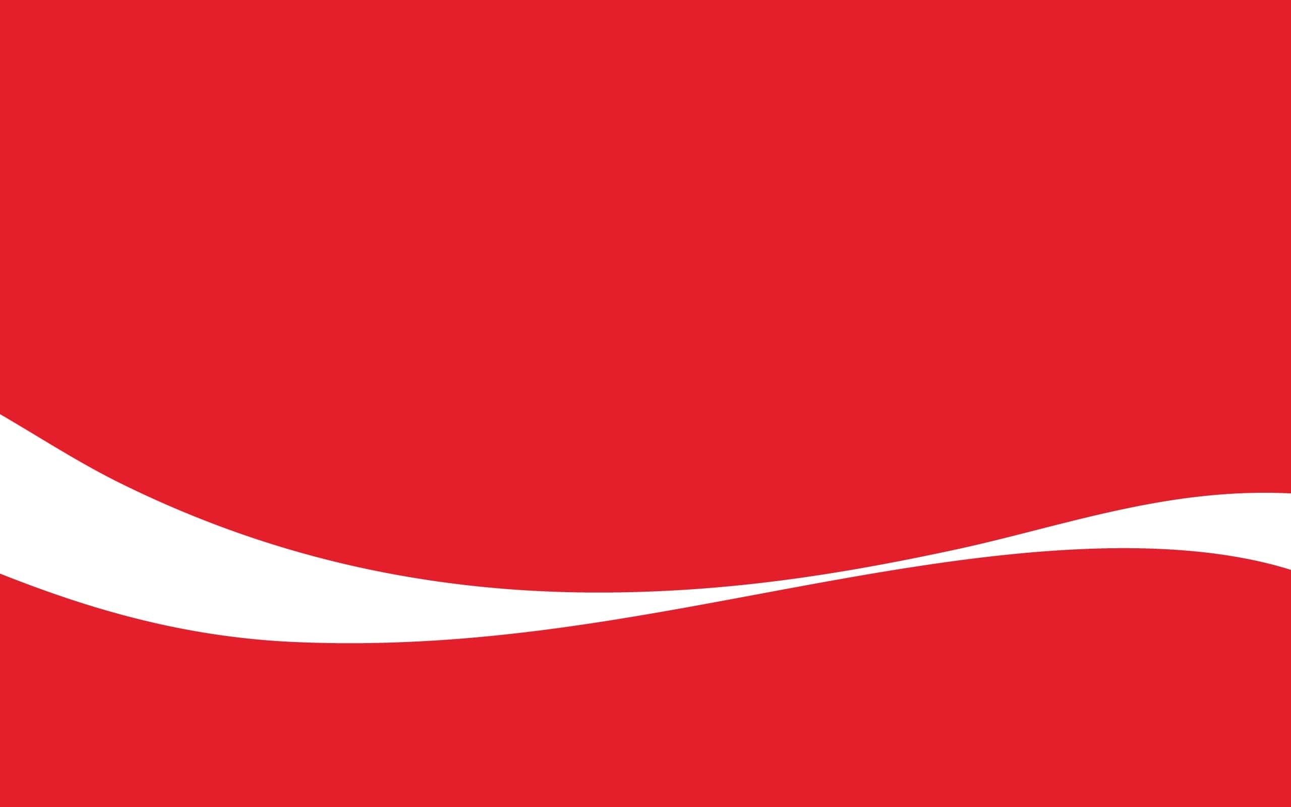 Coca-Cola, Onda dinamica, Minimalismo, Rosso e bianco, 2560x1600, immagine di sfondo