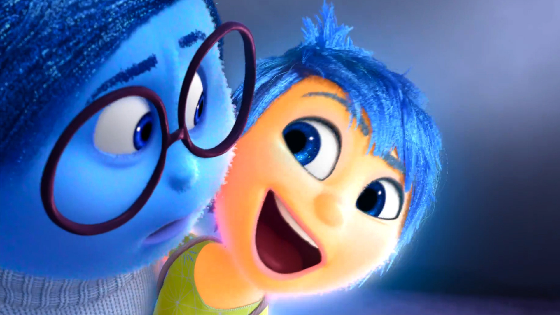 Tristezza, Gioia, Inside Out, Primo piano, Pixar, Full HD, sfondo desktop