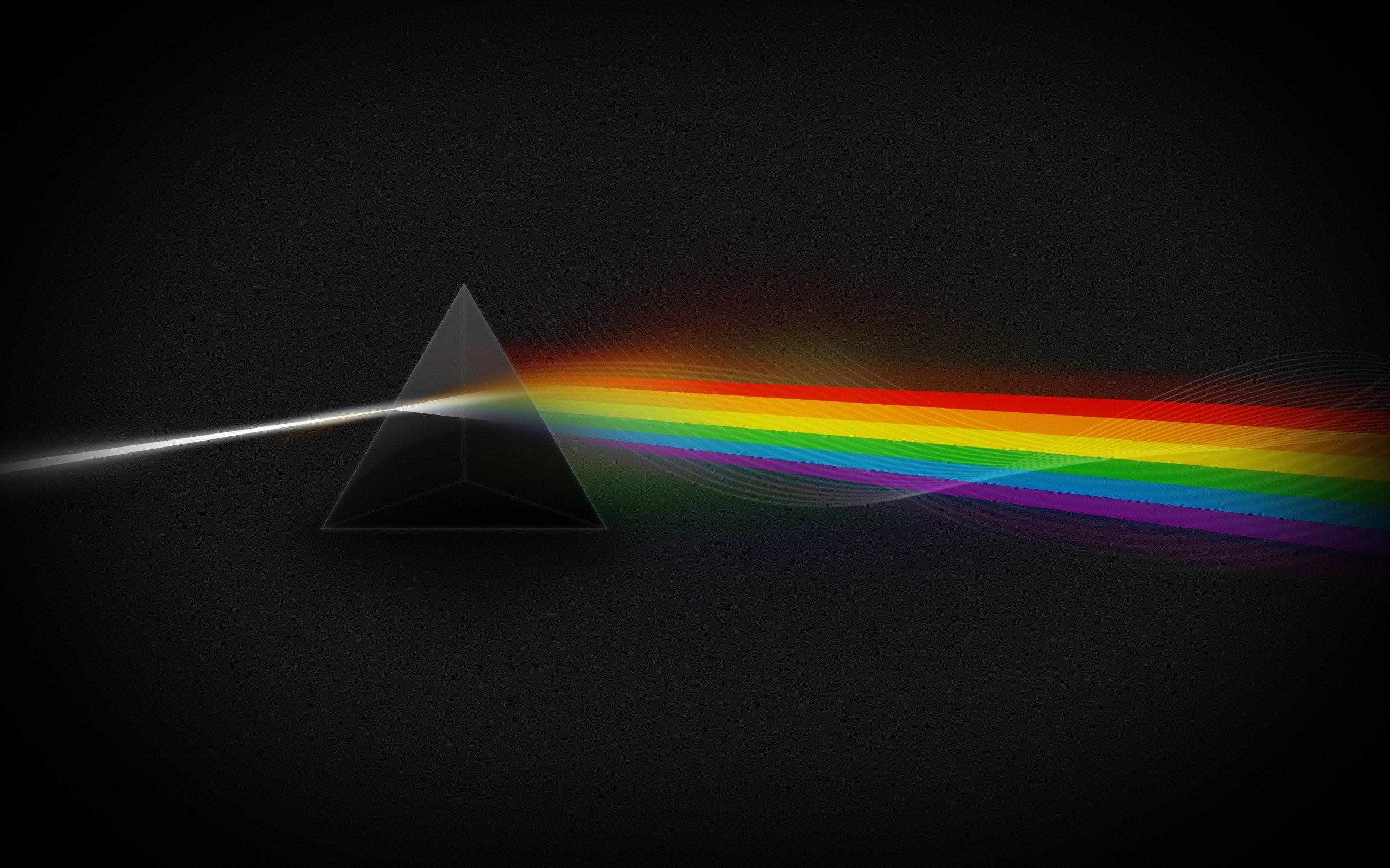 The Dark Side of the Moon, Pink Floyd, Prisma, Arcobaleno, 2K 1600p, sfondo desktop