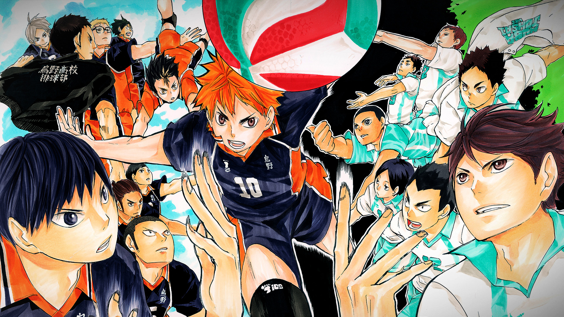 Haikyu!!, Shoyo Hinata, Tobio Kageyama, Toru Oikawa, Squadre, 1920x1080, wallpaper desktop