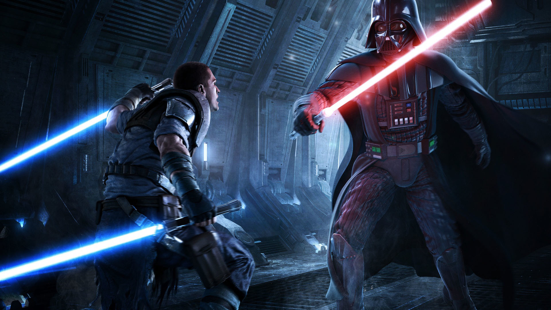 Darth Vader, Galen Marek, Star Wars: Il potere della Forza, Spade laser, Duello, sfondo per PC