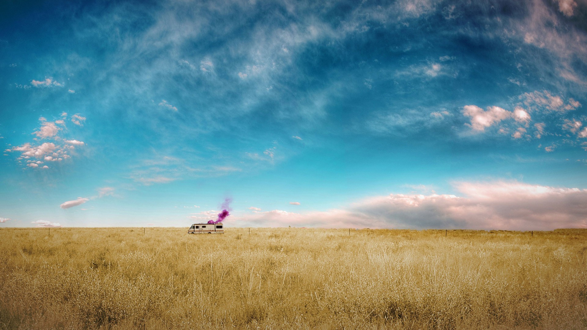 Breaking Bad, Camper, Deserto, Cielo azzurro, Prateria, Full HD, sfondo per portatile