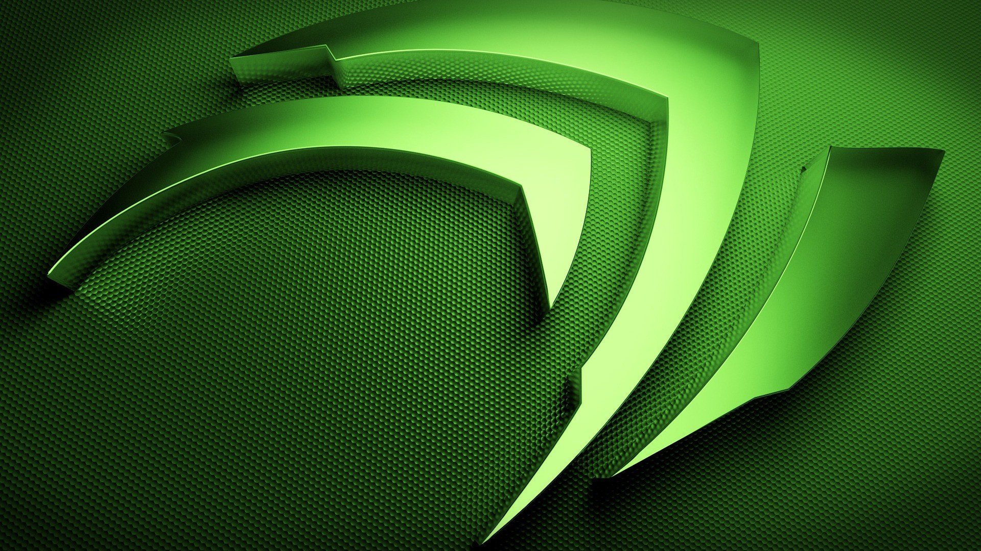 Nvidia, Logo 3D, Verde, 1920x1080, sfondo per PC