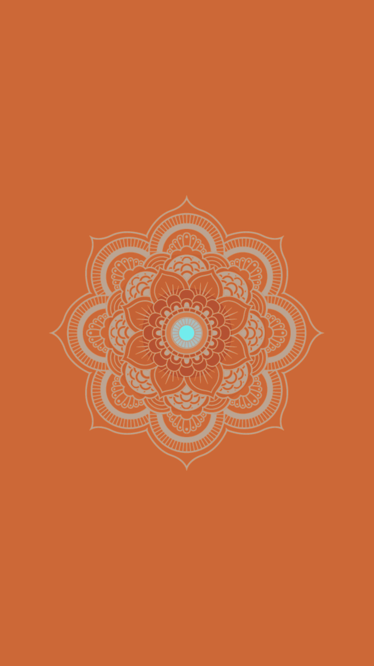 Mandala, Sfondo arancione, Minimalismo, Verticale, Full HD, schermata di blocco del cellulare