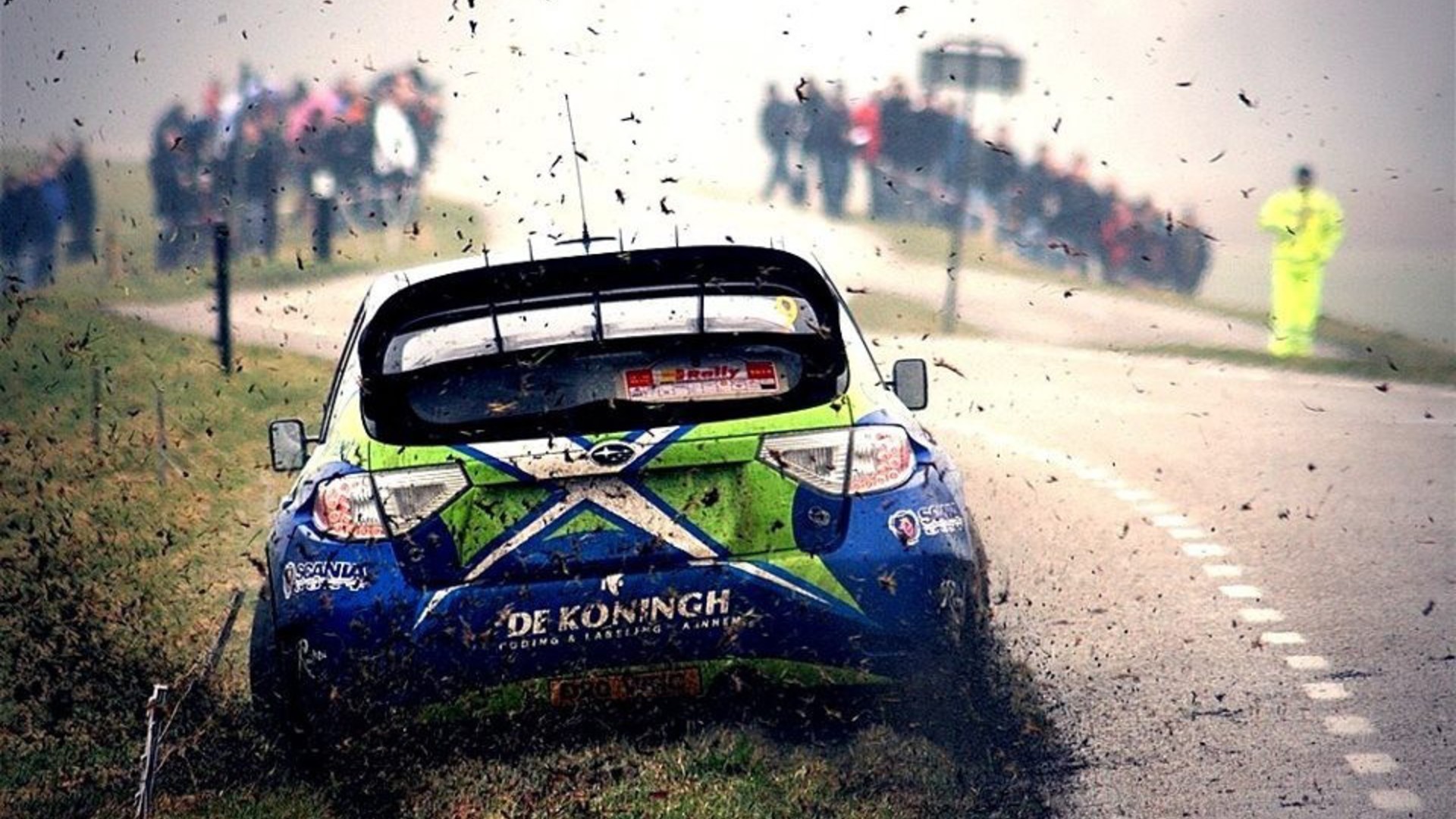 Ford Fiesta, Spettatori, Asfalto, Rally, Full HD, sfondo per portatile