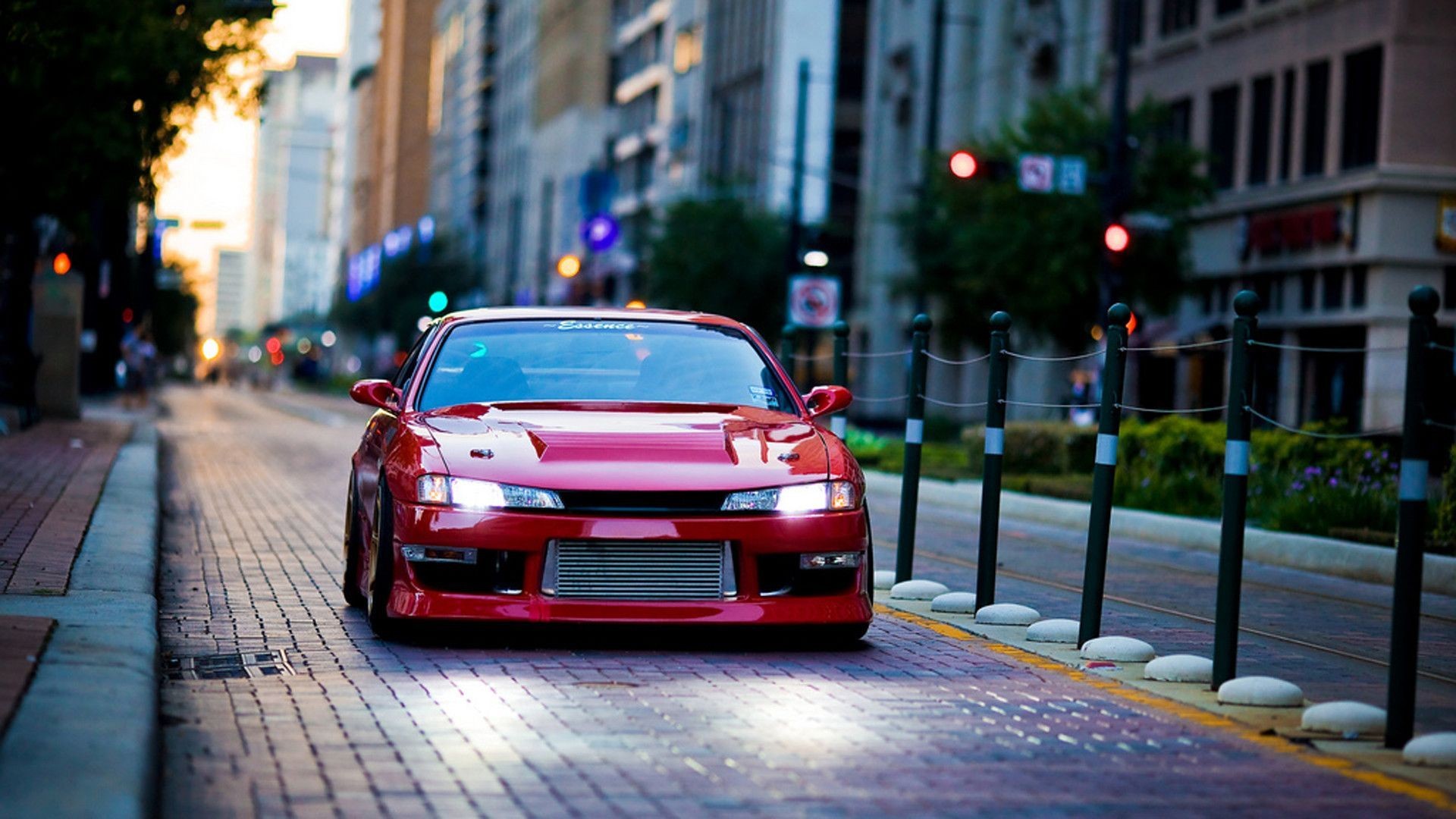 Nissan Silvia S15, Auto sportiva, Strada, Città, 16:9 Full HD, wallpaper widescreen