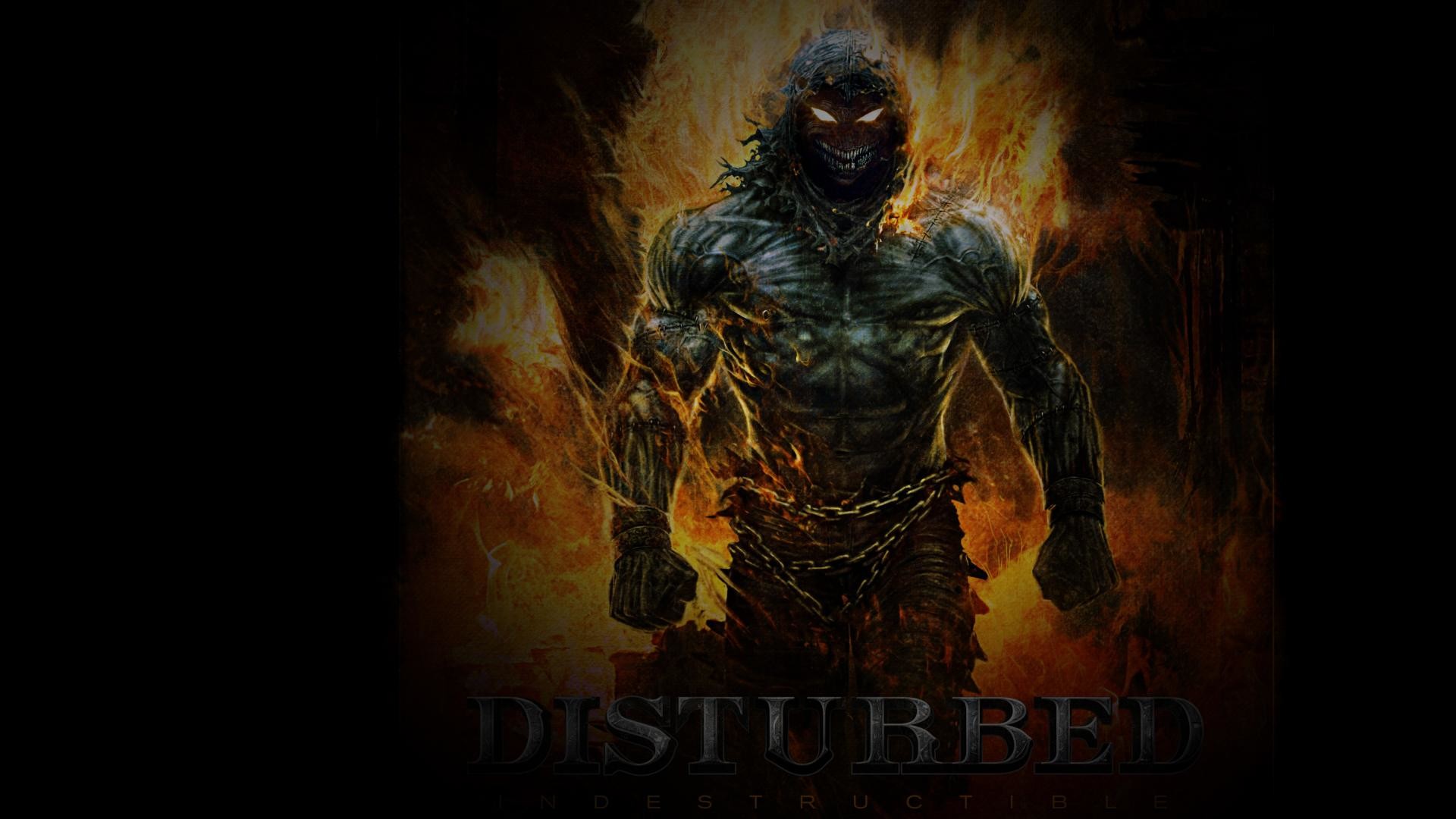 Disturbed, The Guy, Fuoco, Sfondo nero, 1920x1080, wallpaper desktop