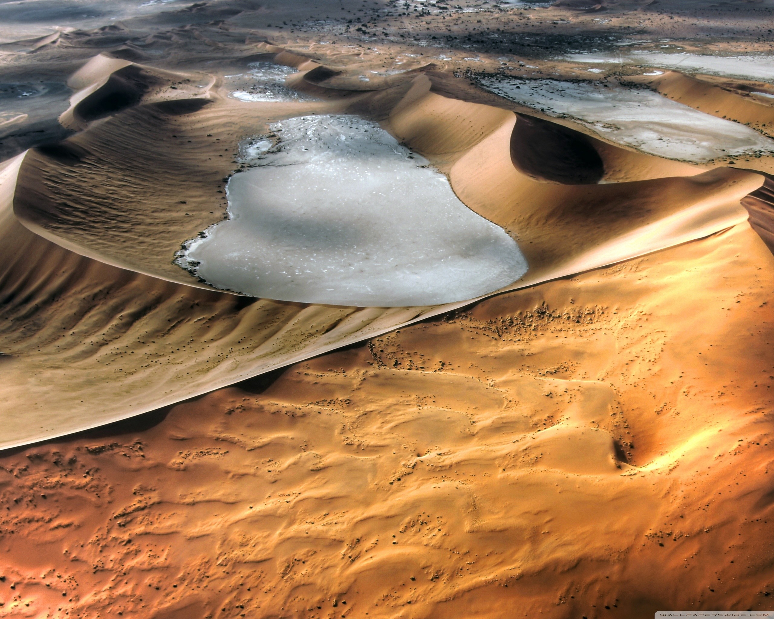 Sossusvlei, Namib, Dune, Vista aerea, 2K, wallpaper desktop