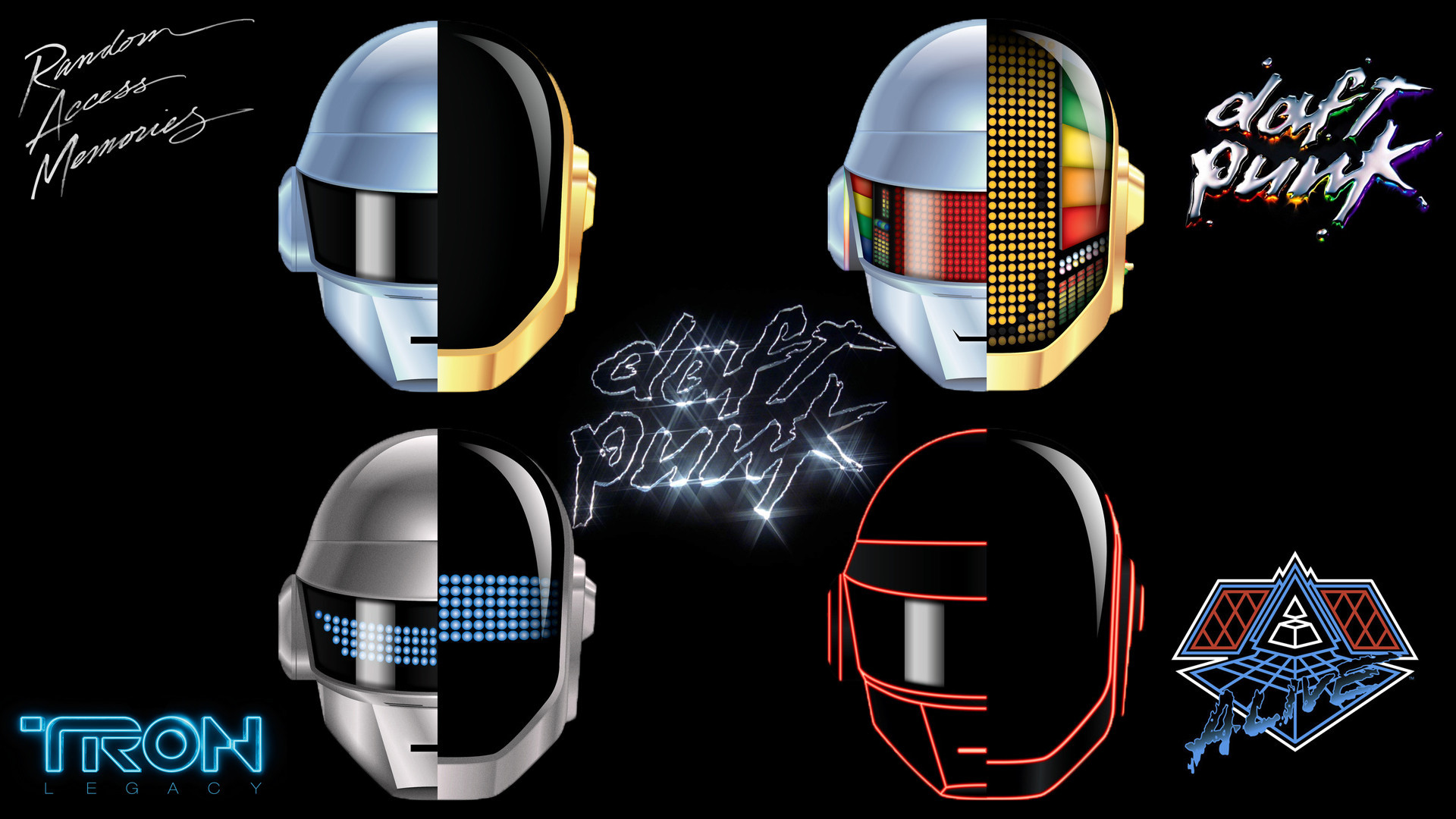 Daft Punk, Caschi, Tron, Alive 2007, Discovery, 1920x1080, sfondo per PC