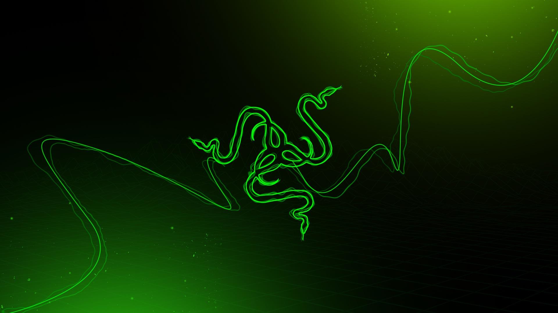 Razer, Logo Razer, Linea luminosa, Verde, Gaming, 1920x1080, sfondo per PC