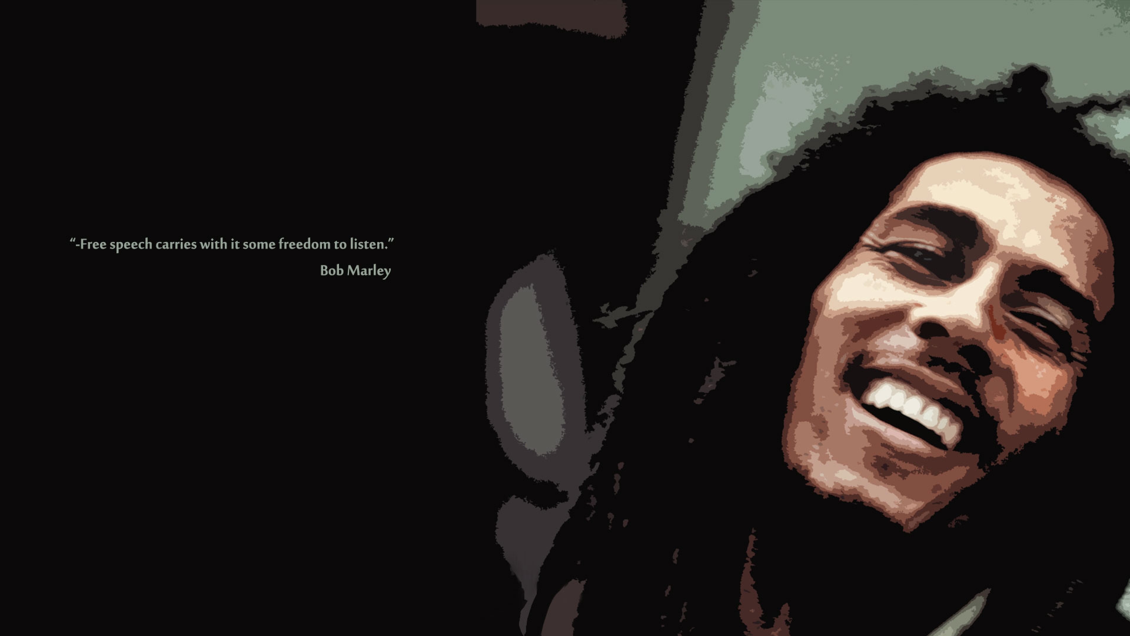 Bob Marley, Citazione, Sorriso, Pop art, 3840x2160, immagine di sfondo