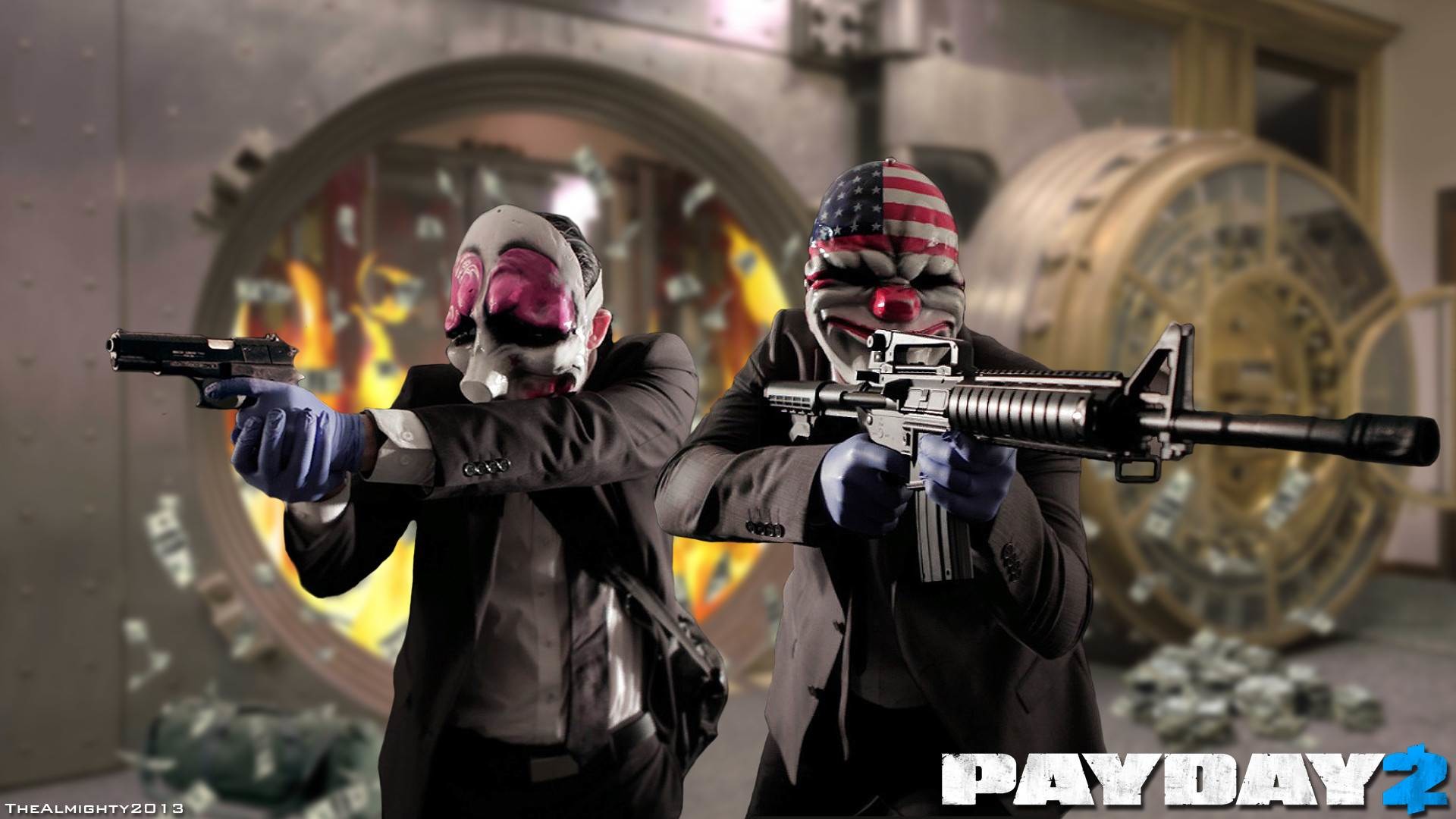 Dallas, Hoxton, Payday 2, Logo di Payday 2, Caveau, Full HD, sfondo Windows 11