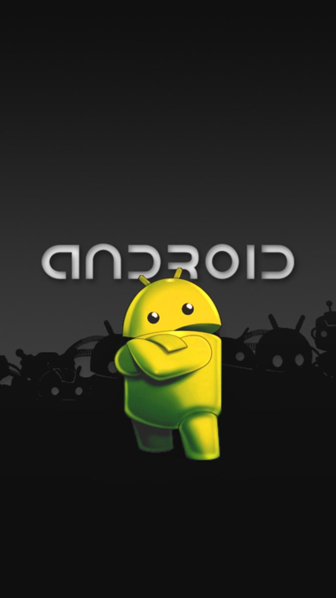 Android, Logo Android, Grigio, Full HD, sfondo per smartphone