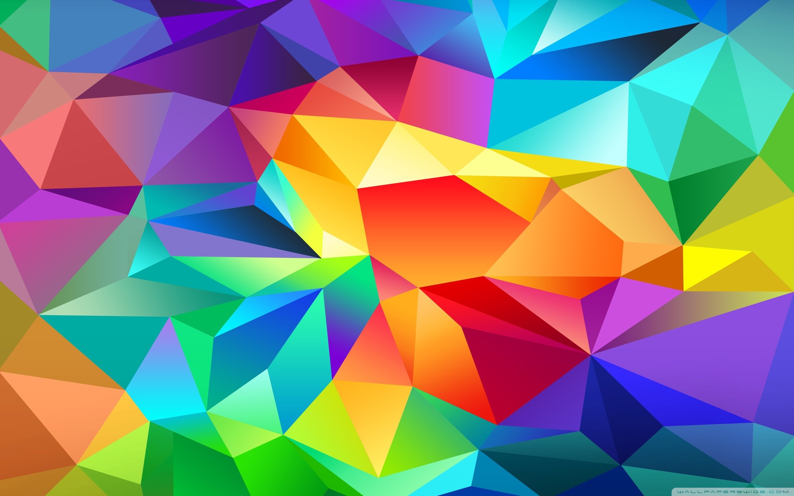 Samsung Galaxy S5, Low poly, Poligoni, Colori vivaci, 2560x1600, immagine di sfondo