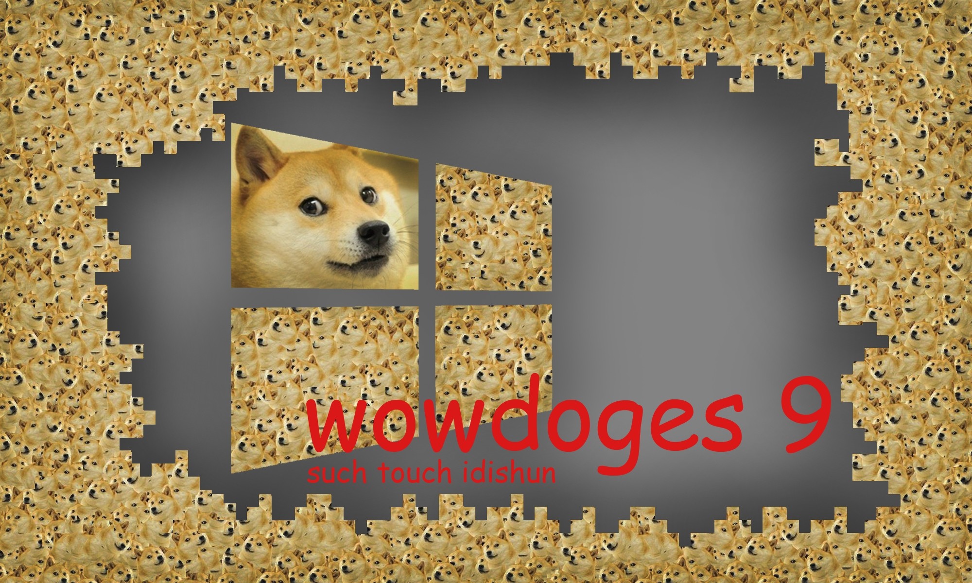 Wowdoges 9, Doge, Logo Windows, Parodia, Full HD, sfondo per portatile