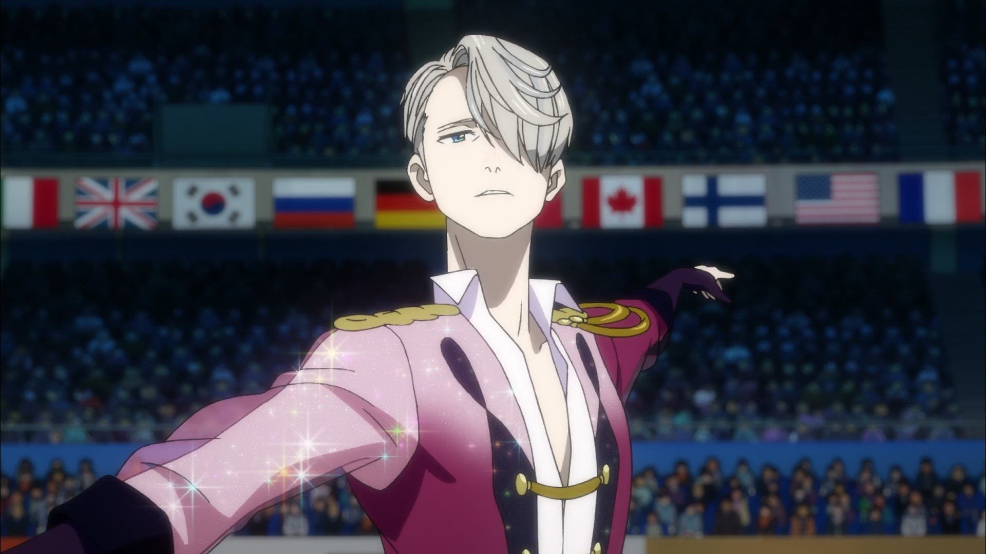 Victor Nikiforov, Yuri!!! on Ice, Bandiere, Palazzetto, 16:9 Full HD, sfondo widescreen