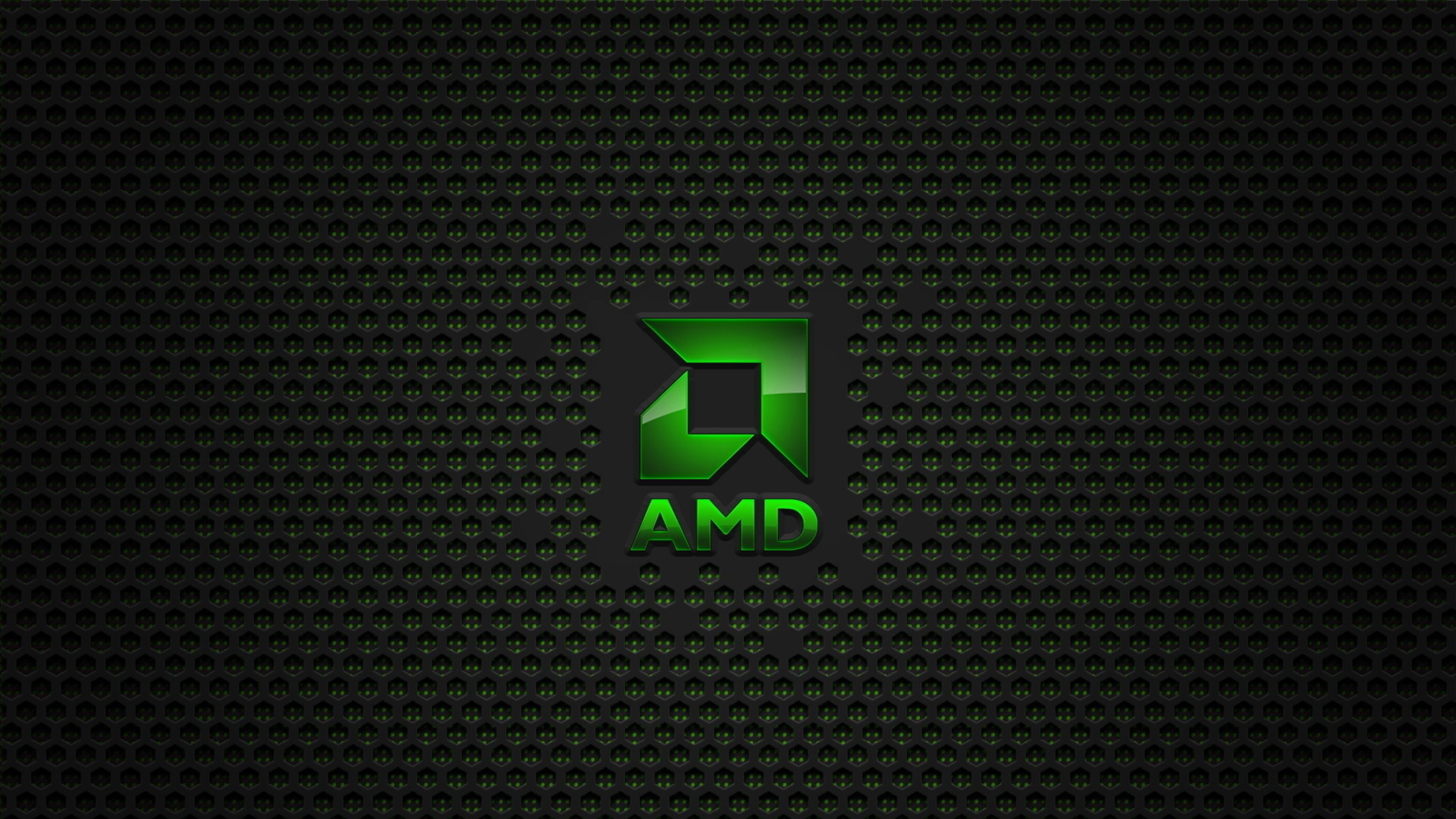 AMD, Logo, Verde, Texture, 4K, sfondo per PC