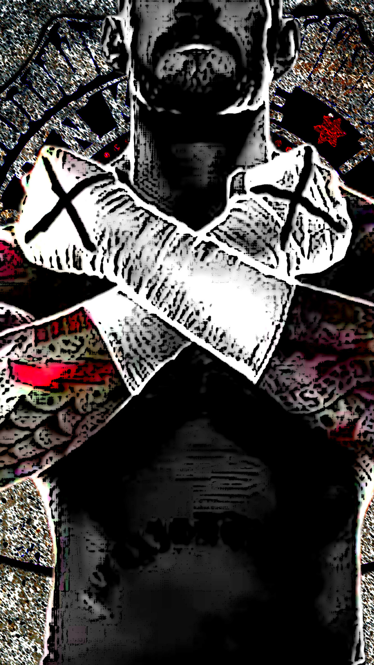 CM Punk, WWE, Wrestling, Braccia incrociate, schermata Home iPhone 5S