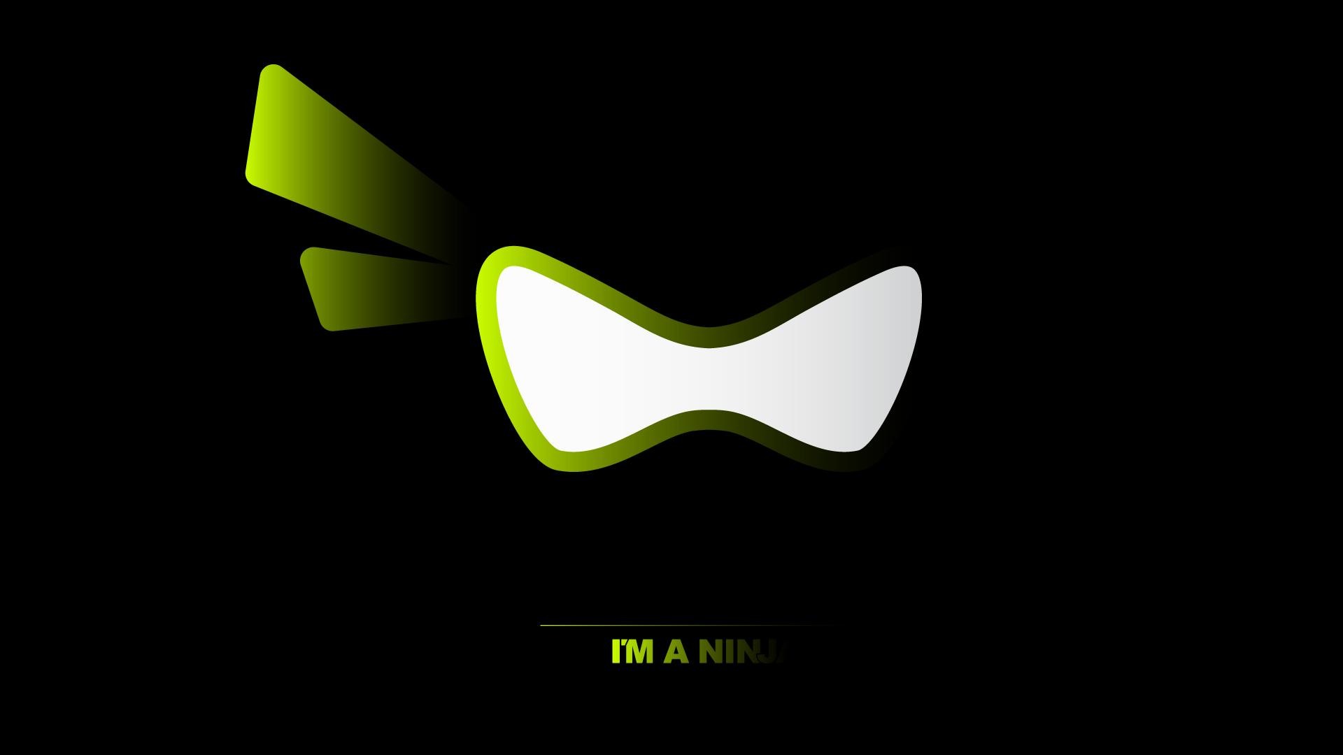 I'm a Ninja, Maschera, Minimalismo, Sfondo nero, 1920x1080, wallpaper desktop