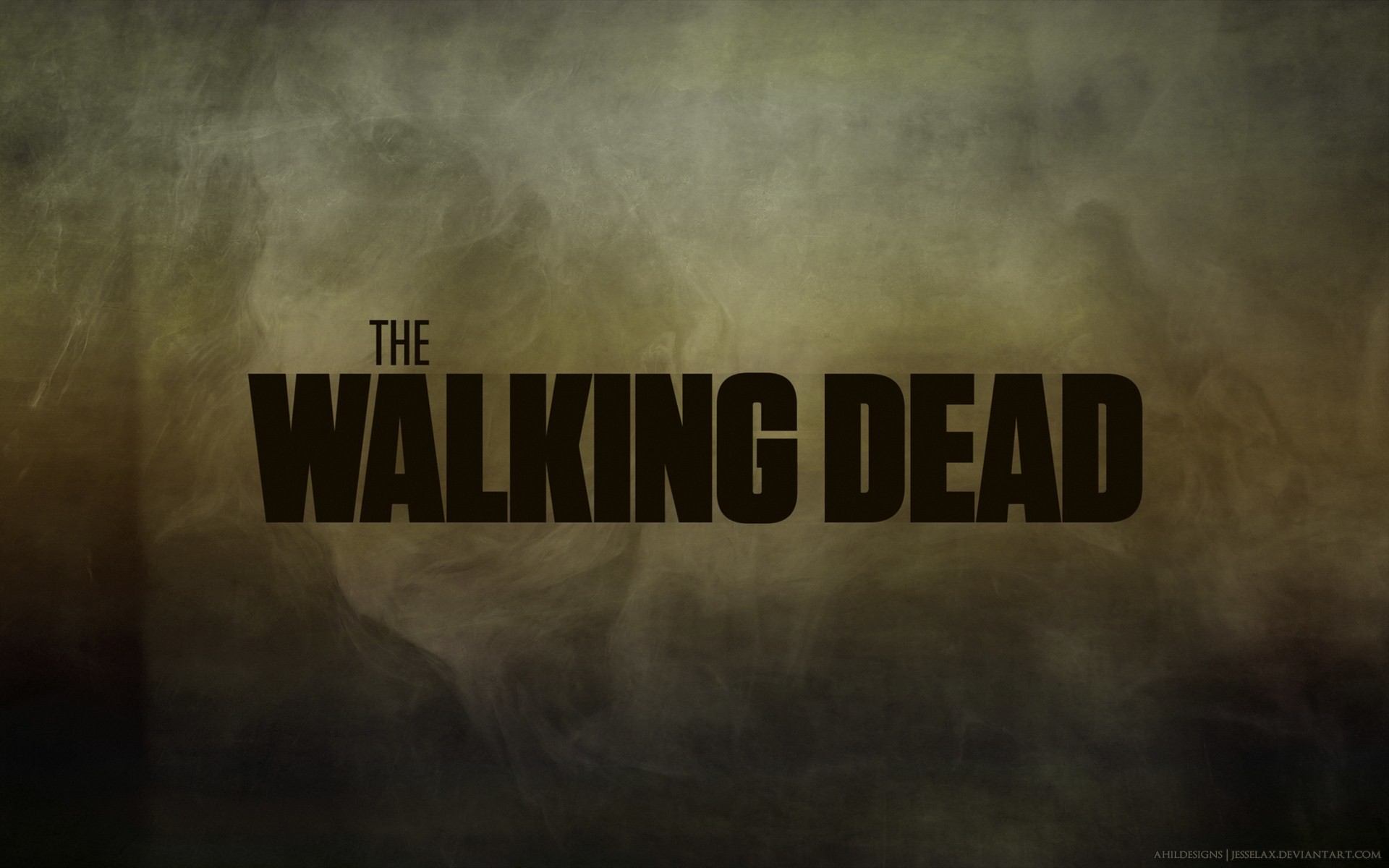 The Walking Dead, Logo, Fumo, Sfondo seppia, 1920x1200, wallpaper desktop