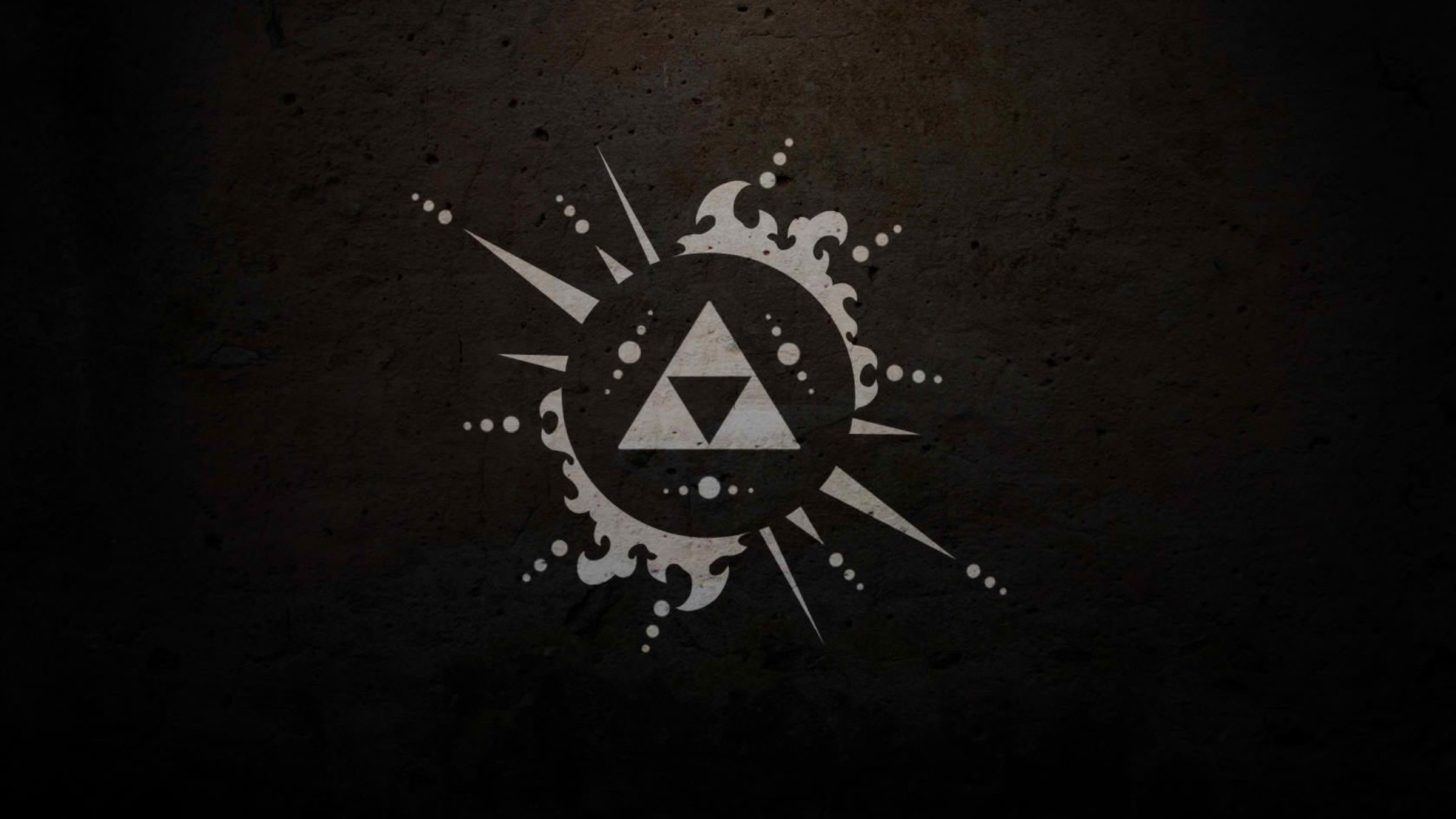 Triforza, The Legend of Zelda, Sfondo scuro, Minimalista, Full HD, wallpaper per portatile