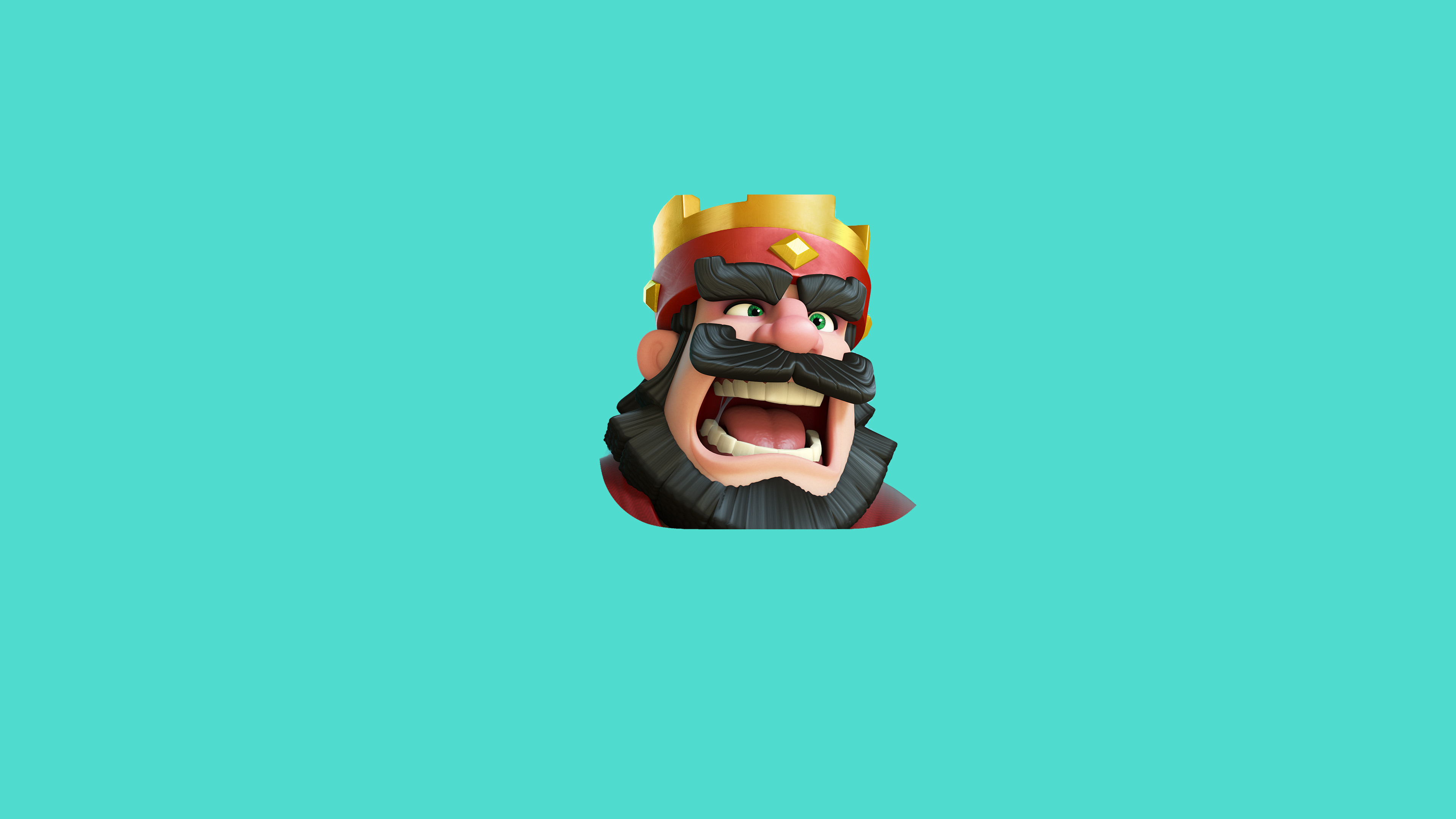 Clash Royale, Re rosso, Emote, Verde acqua, 4K, sfondo Windows 11