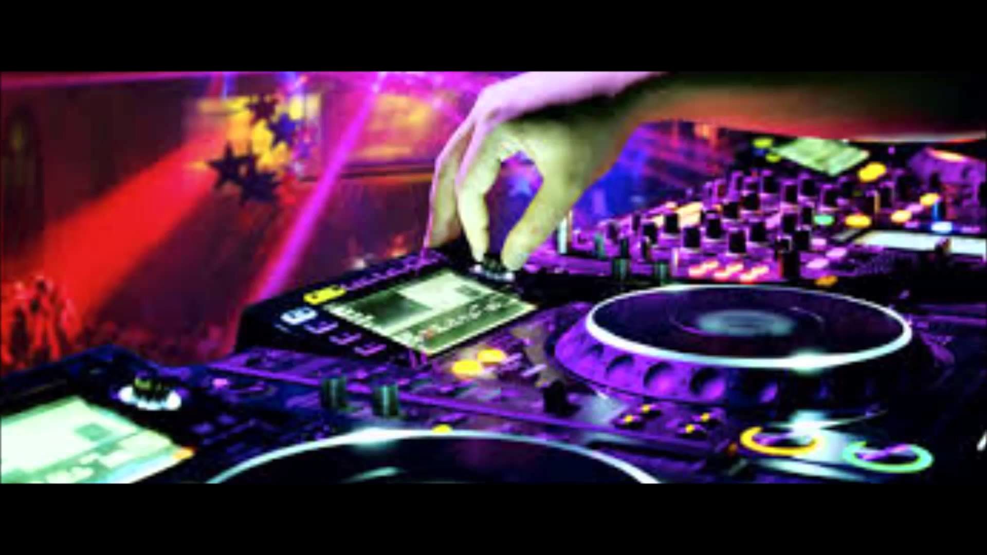 Console DJ, Mano, Luci colorate, Mixer, 1920x1080, immagine di sfondo