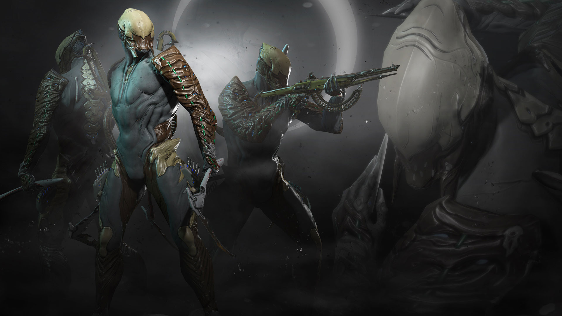 Warframe, Gruppo di Warframe, Fucile, Grigio, Full HD, sfondo per PC