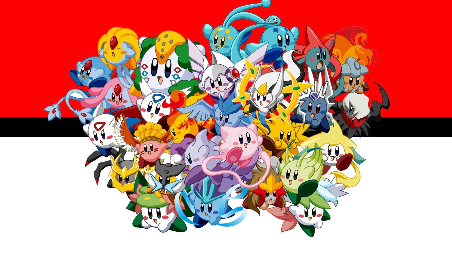 Pokémon, Poké Ball, Gruppo, Colorato, Cartone animato, 1920x1080, sfondo per PC