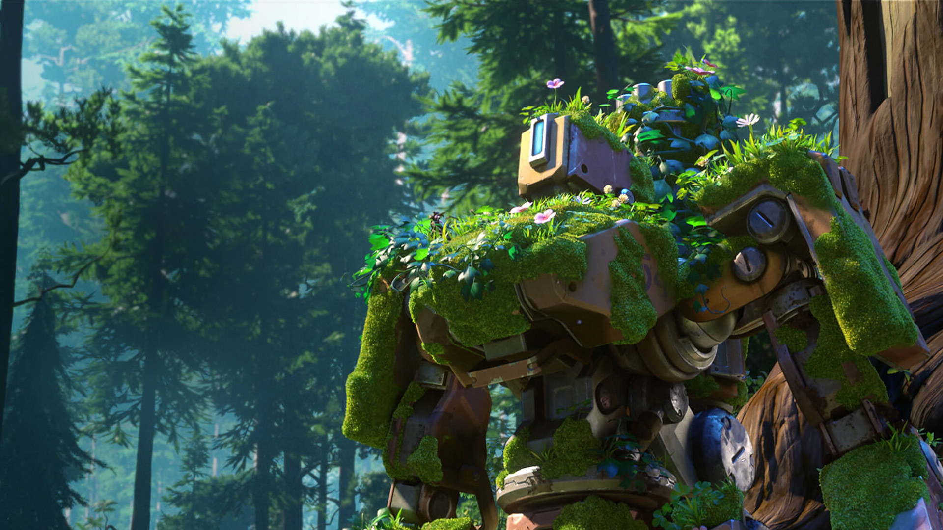 Bastion, Ganymede, Overwatch, Foresta, Muschio, Full HD, sfondo per PC e portatile