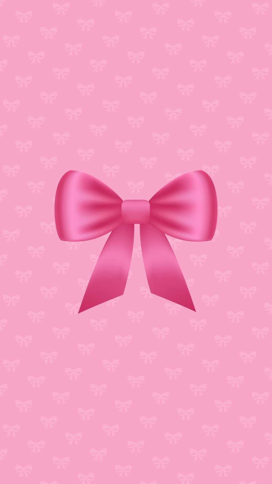 Fiocco rosa, Cuori, Rosa, sfondo per iPhone e Android