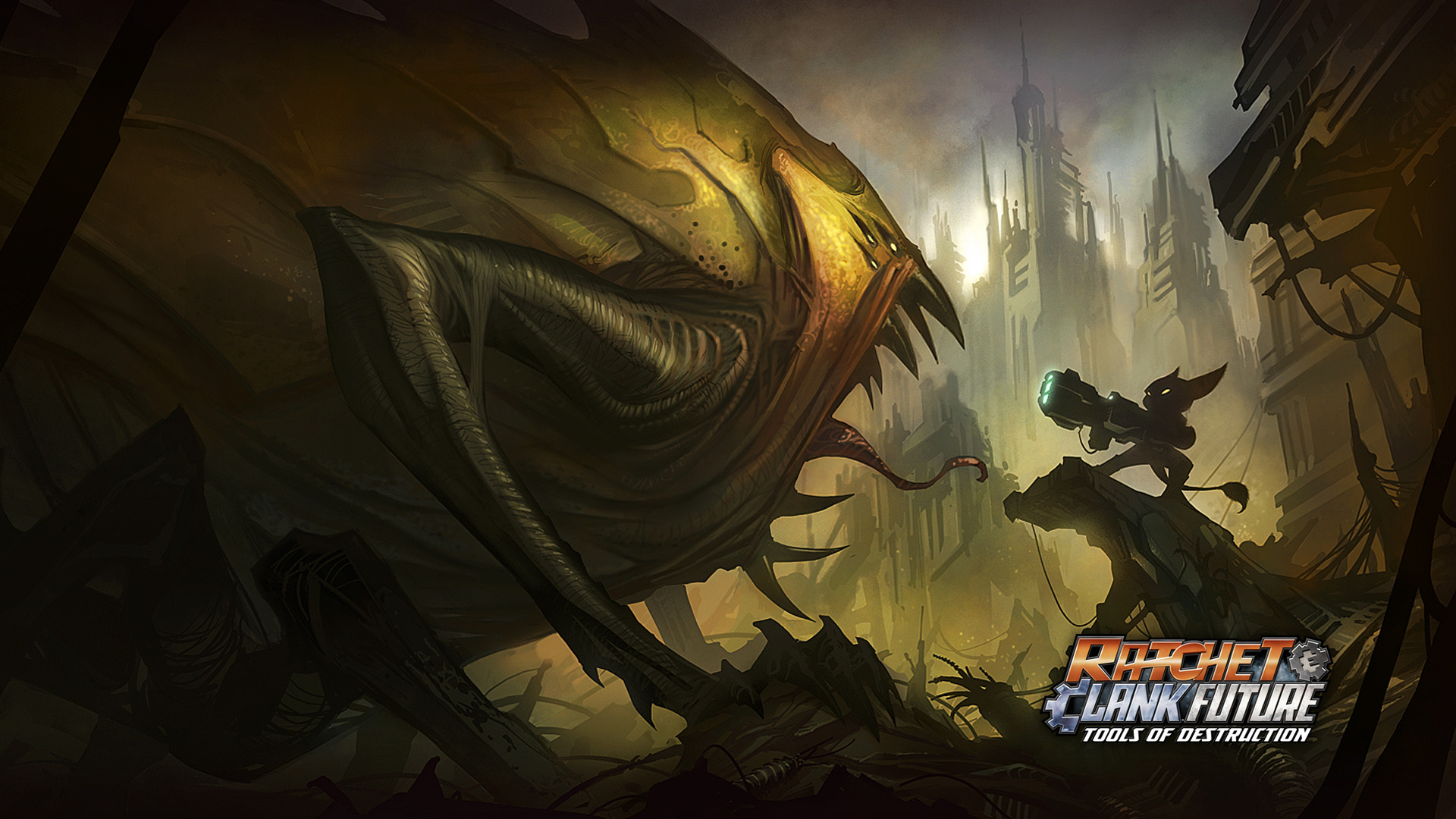 Ratchet & Clank: A spasso nel tempo, Ratchet & Clank Future: Tools of Destruction, Mostro, Città, sfondo per PC