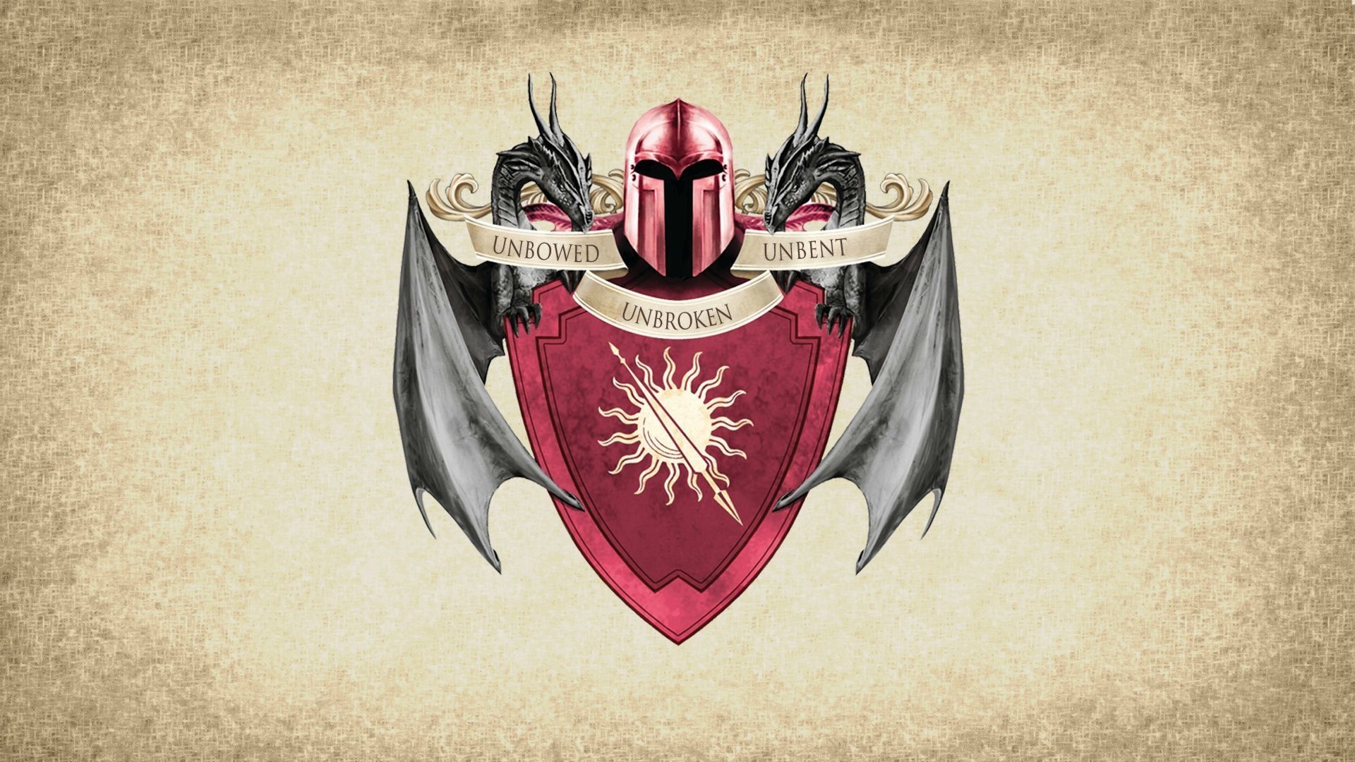 Casa Martell, Unbowed Unbent Unbroken, Stemma, Il Trono di Spade, sfondo desktop 1080p