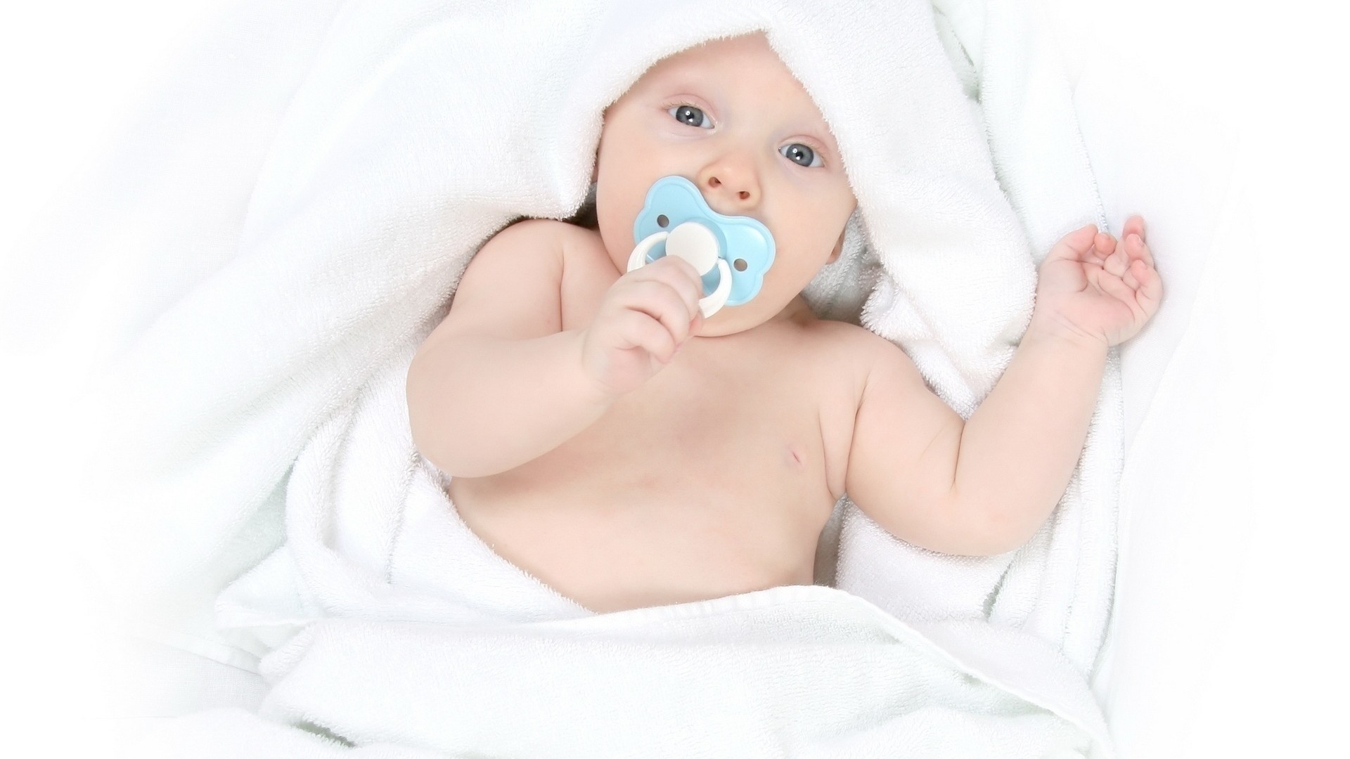 Neonato, Ciuccio, Asciugamano, Bianco, Full HD, sfondo per portatile