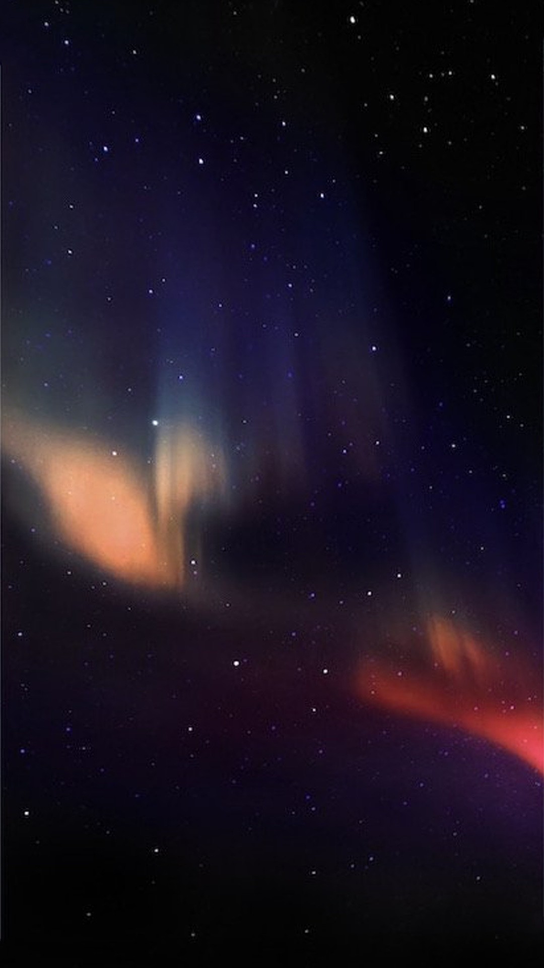 Aurora boreale, Cielo notturno, Stelle, immagine di sfondo iPhone