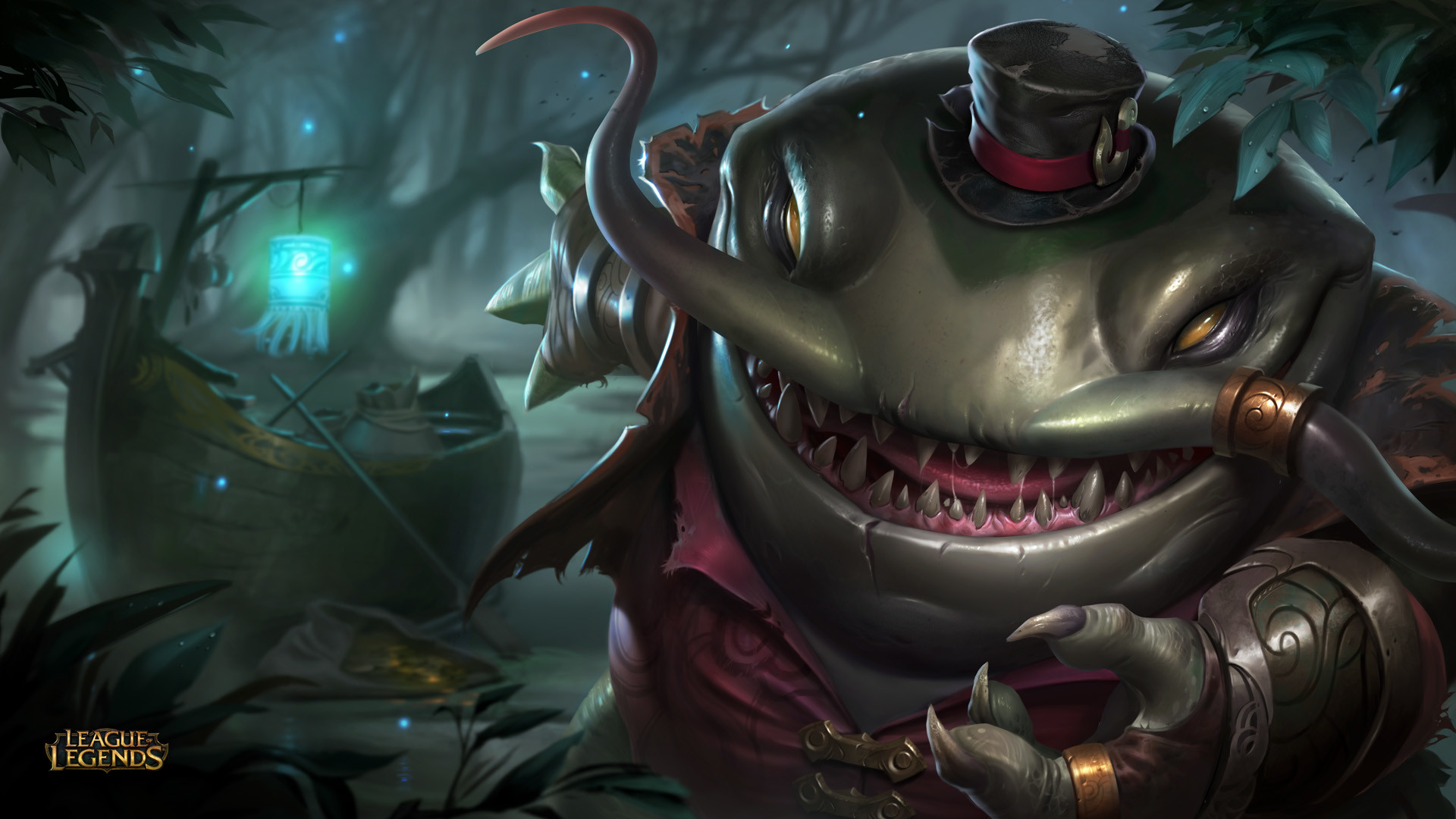 Tahm Kench, League of Legends, Palude, Cilindro, Full HD, sfondo Windows 11