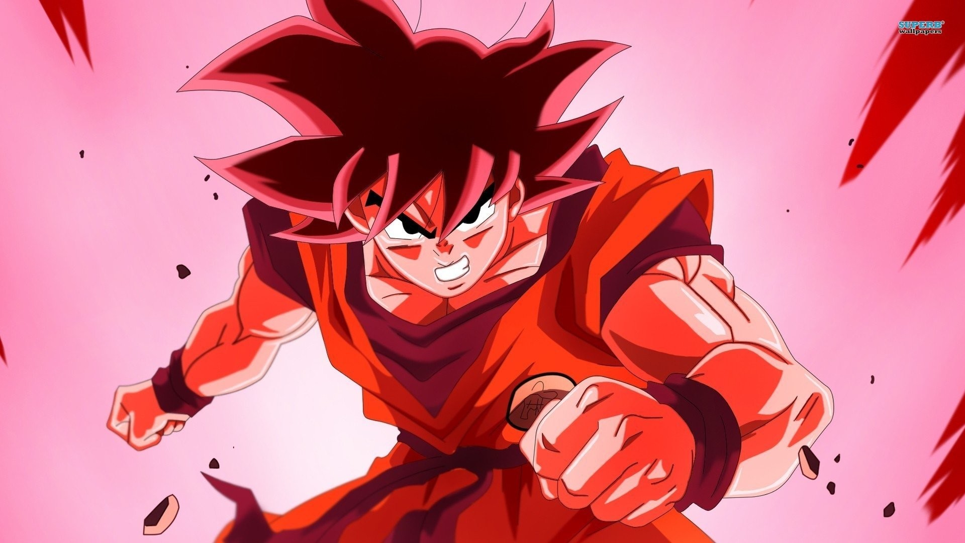 Son Goku, Kaioken, Dragon Ball Z, Rosso, Combattimento, Full HD, sfondo Windows 11