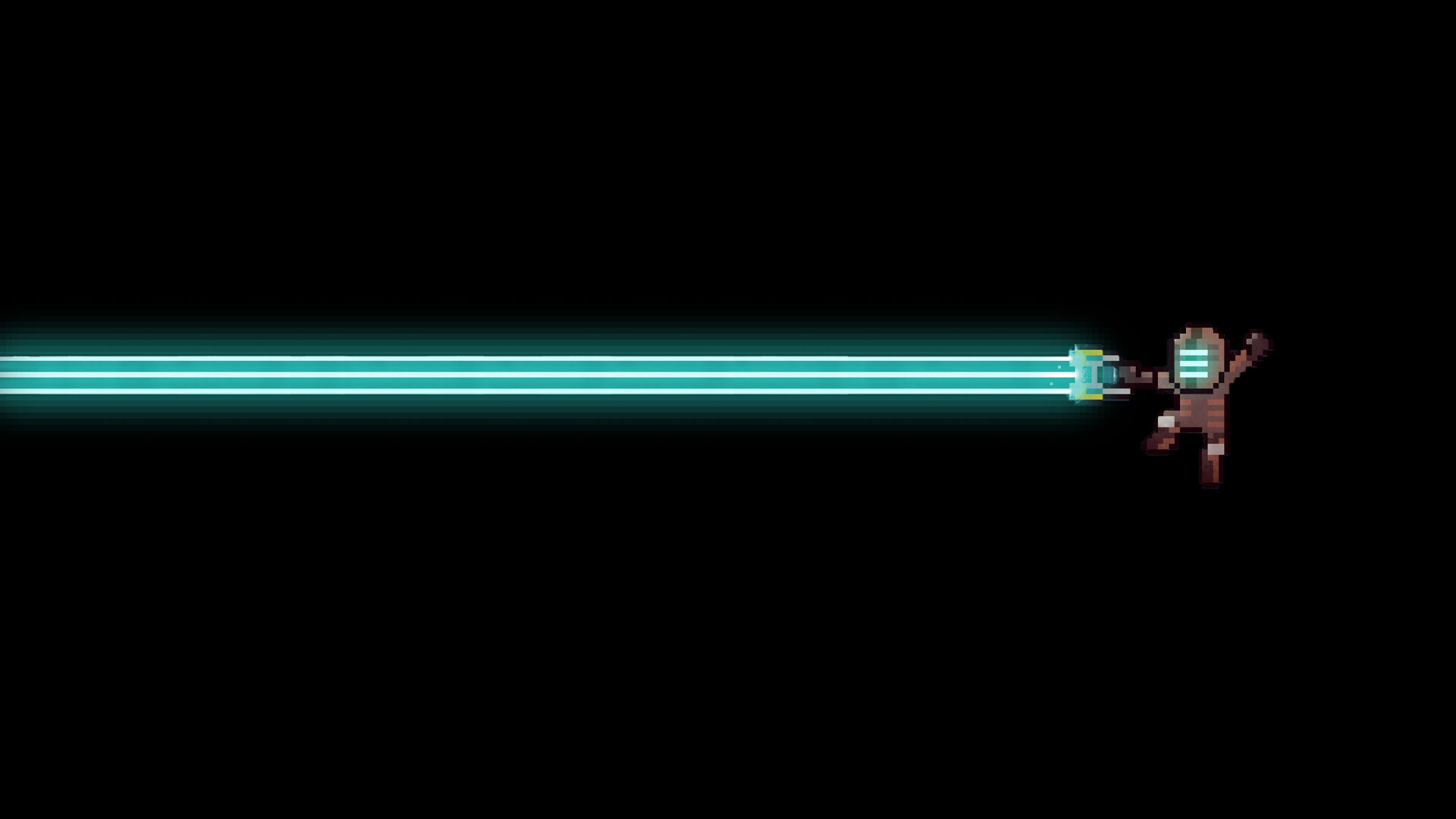 Isaac Clarke, Dead Space, Pixel art, Laser, Sfondo nero, Full HD, wallpaper desktop