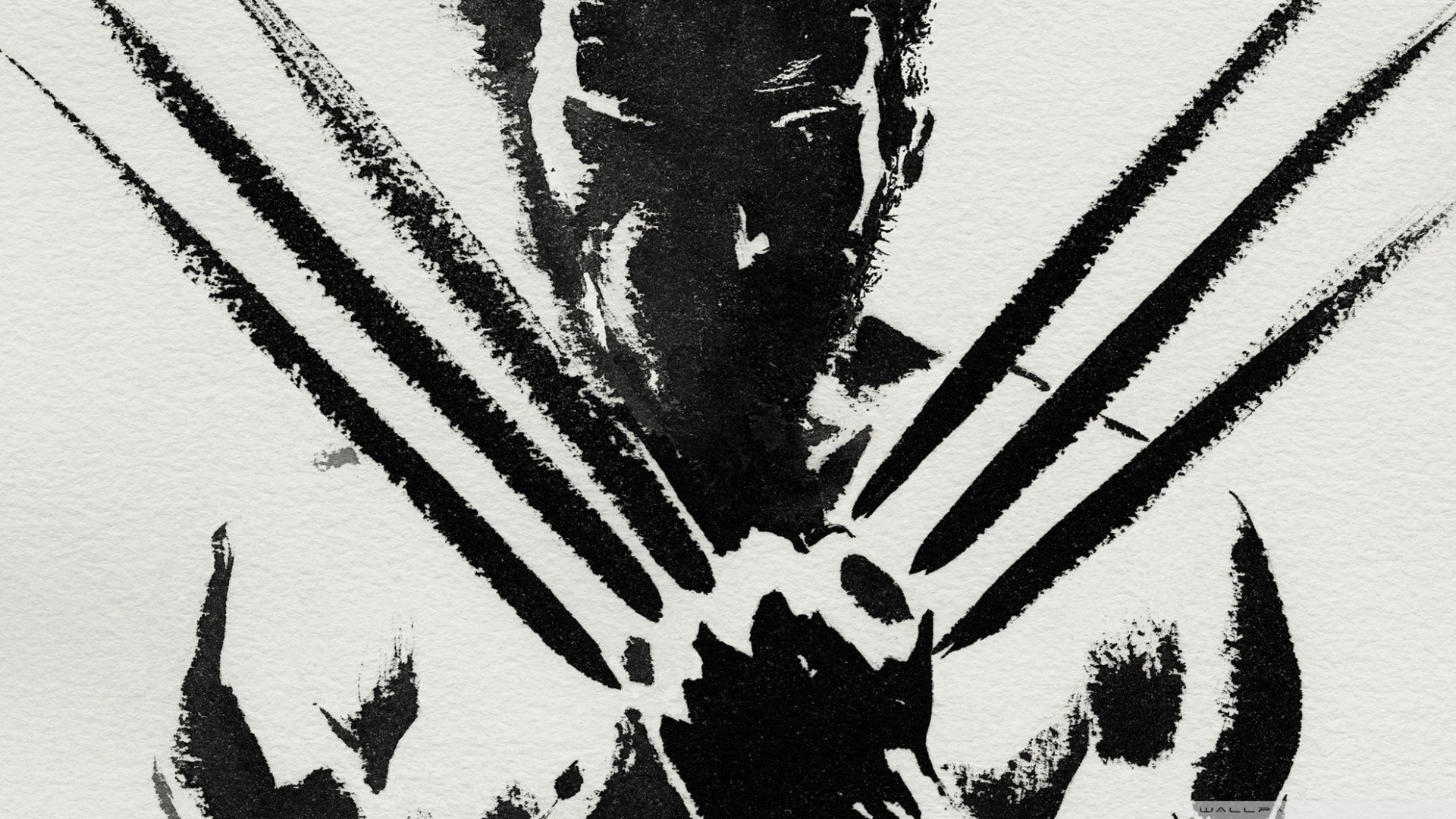 Wolverine - L'immortale, Wolverine, Inchiostro, Bianco e nero, Full HD, sfondo per PC e portatile