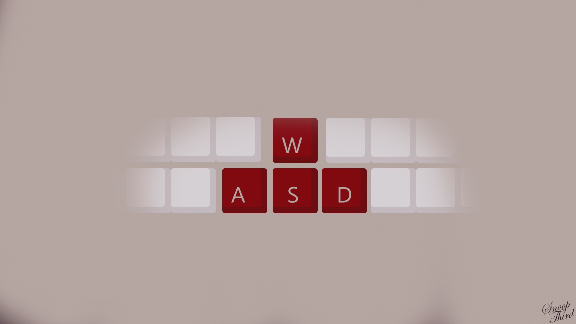 Tasti WASD, Tastiera, Rosso, Minimalista, Full HD, sfondo PC