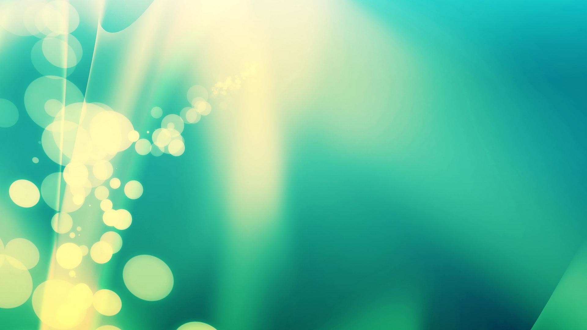 Bokeh, Raggi di luce, Verde acqua, Full HD 1080p, sfondo desktop