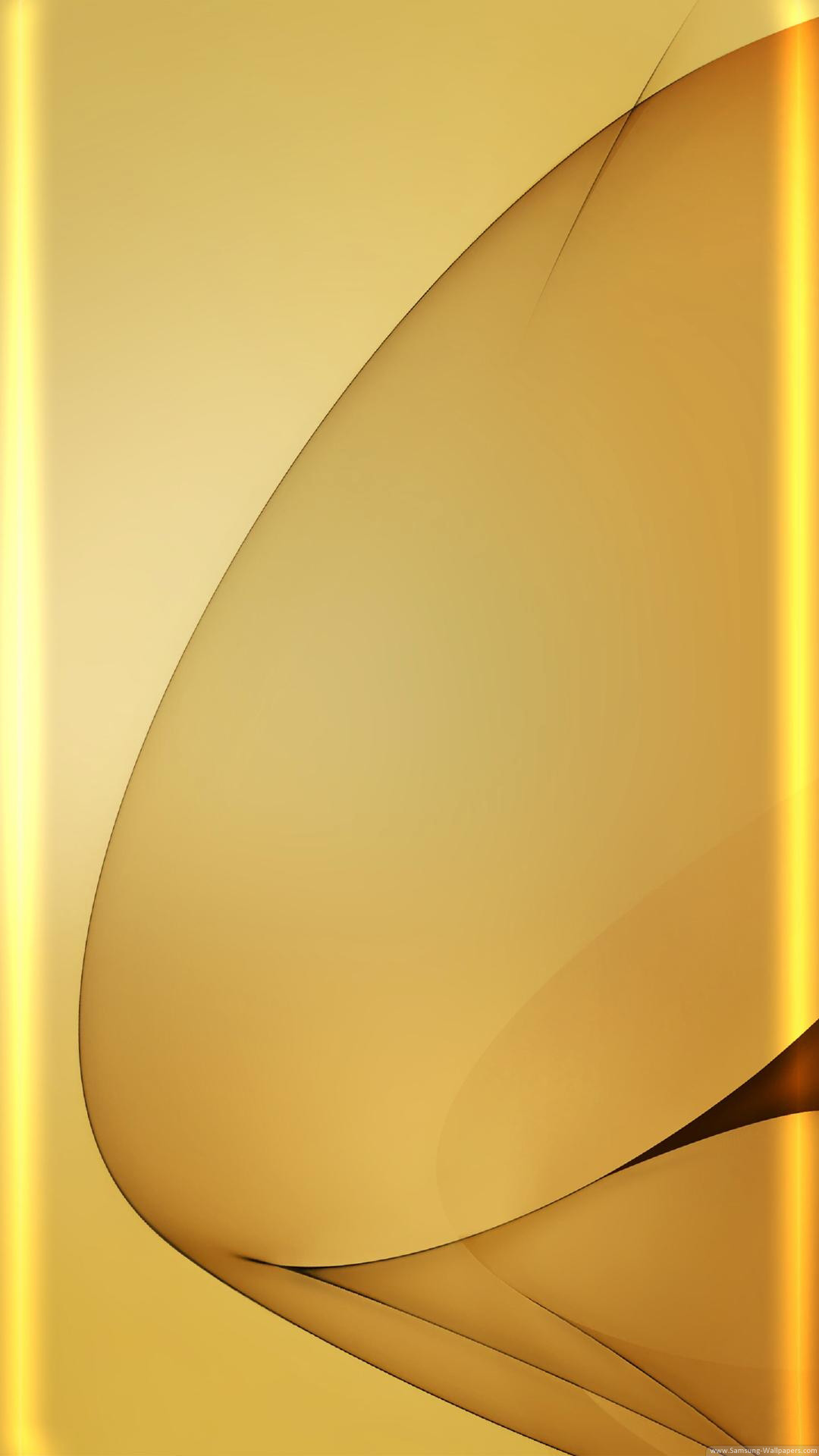 Samsung Galaxy, Curve astratte, Oro, Full HD, sfondo per smartphone