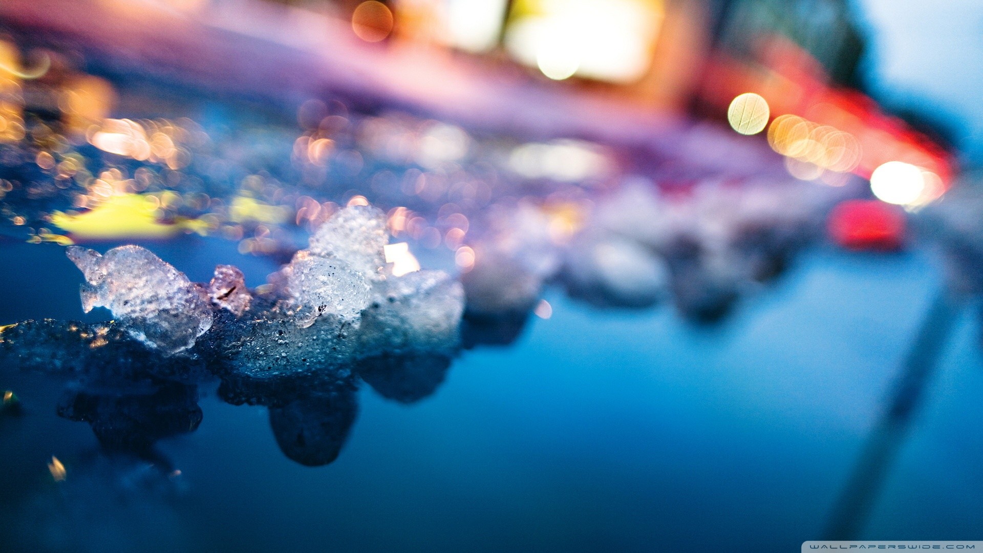 Ghiaccio, Bokeh, Macro, Luci, 1920x1080, sfondo per PC